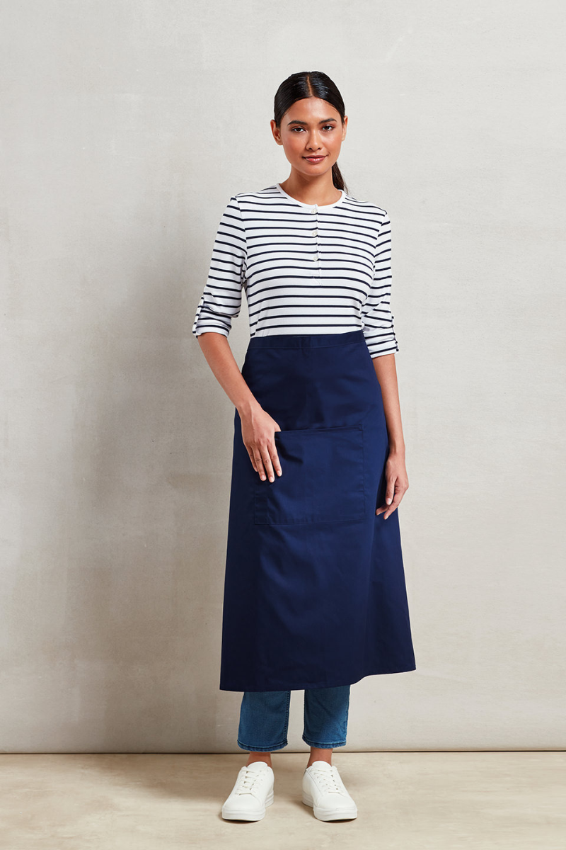 Long Bar Apron with Pocket