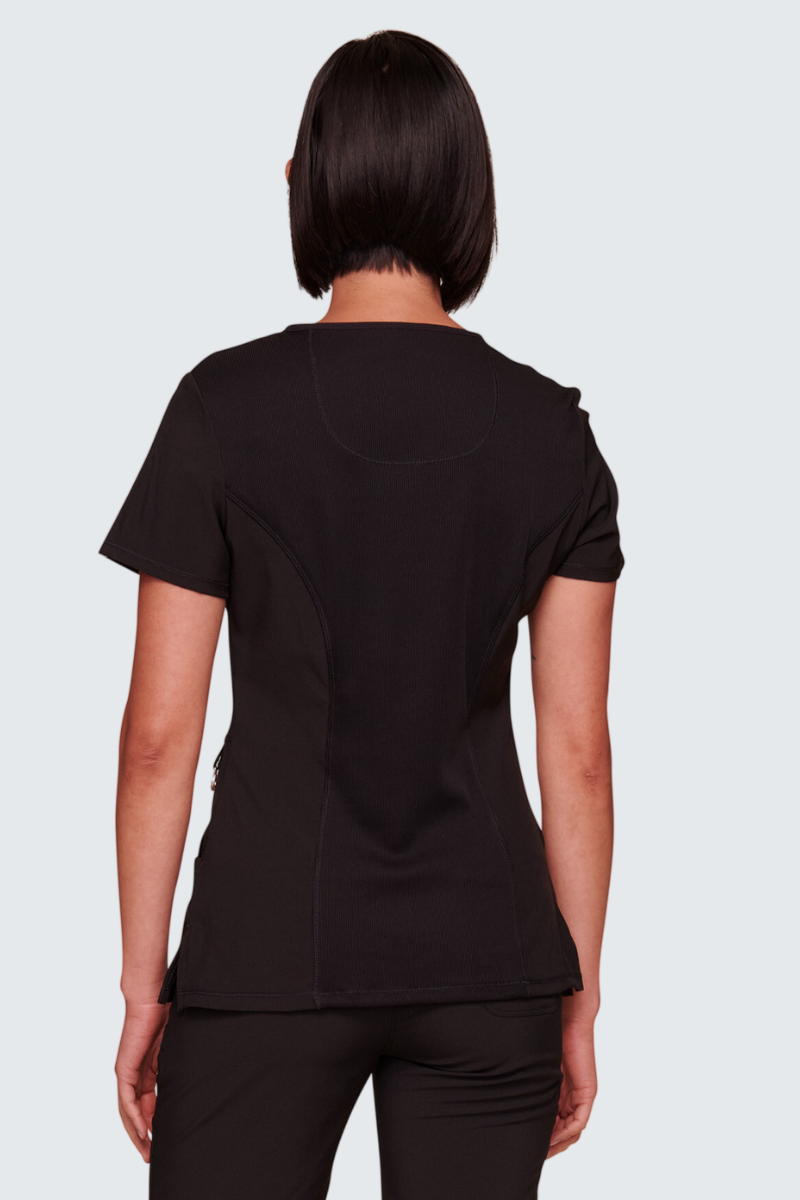 Cherokee Infinity Ladies Mock Wrap Top