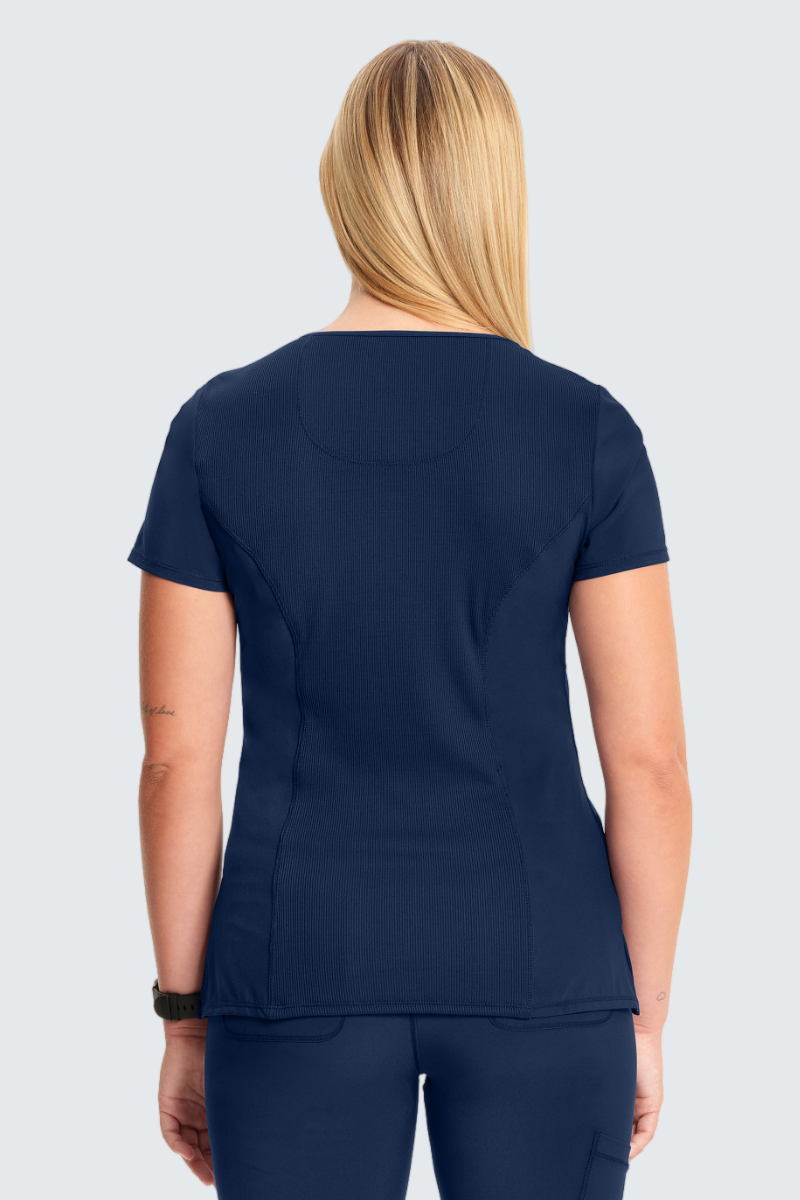 Cherokee Infinity Ladies Mock Wrap Top