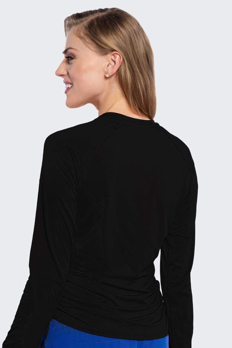 Med Couture AMP Long-Sleeve Ruched Underscrub