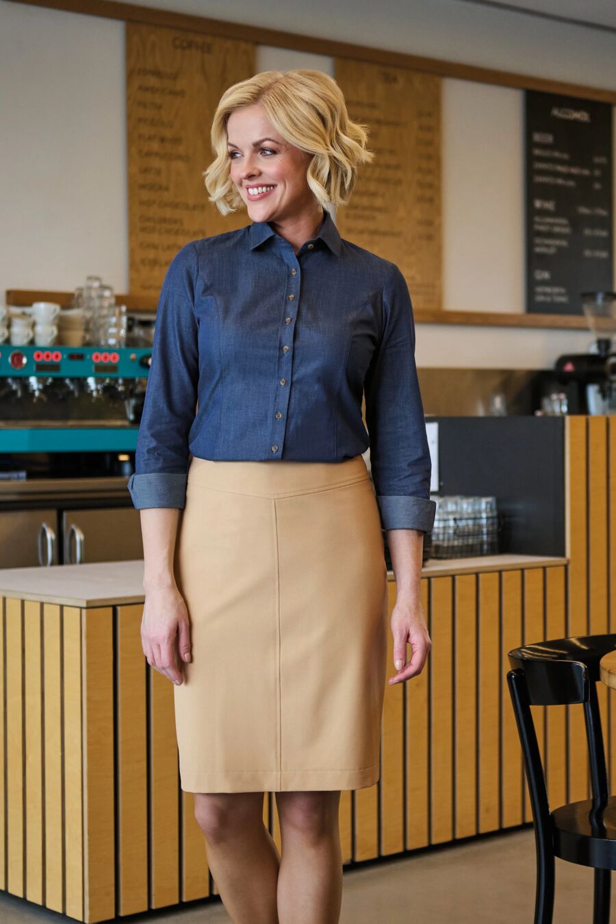 Banff Ladies Tailored Fit Denim Shirt