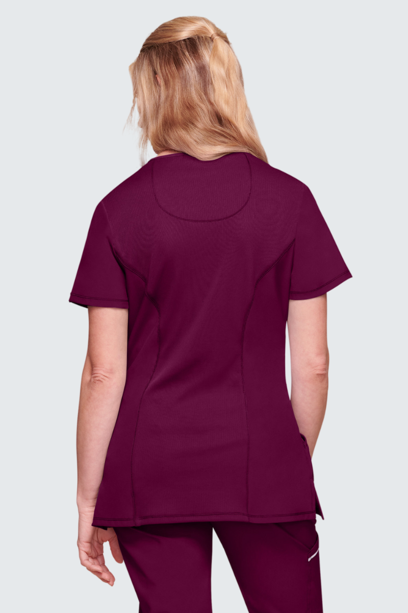 Cherokee Infinity Ladies Mock Wrap Top