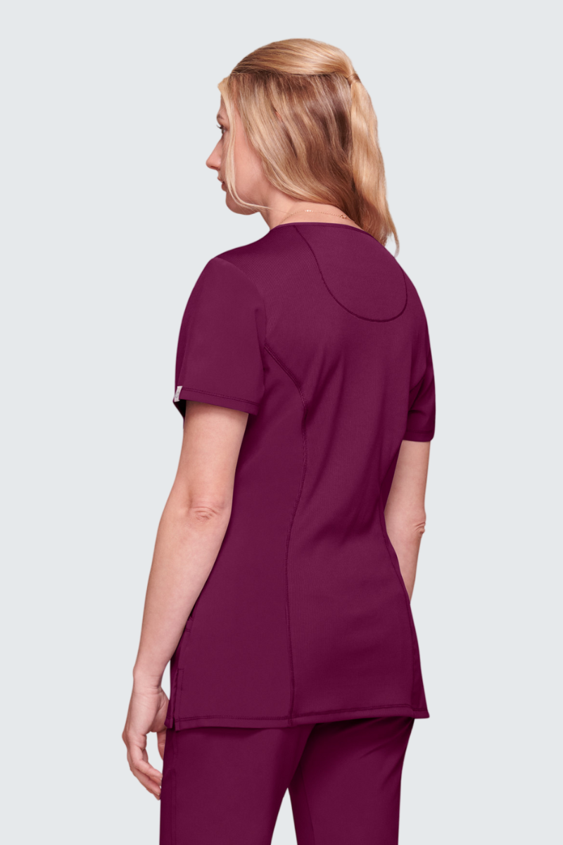 Cherokee Infinity Ladies Mock Wrap Top