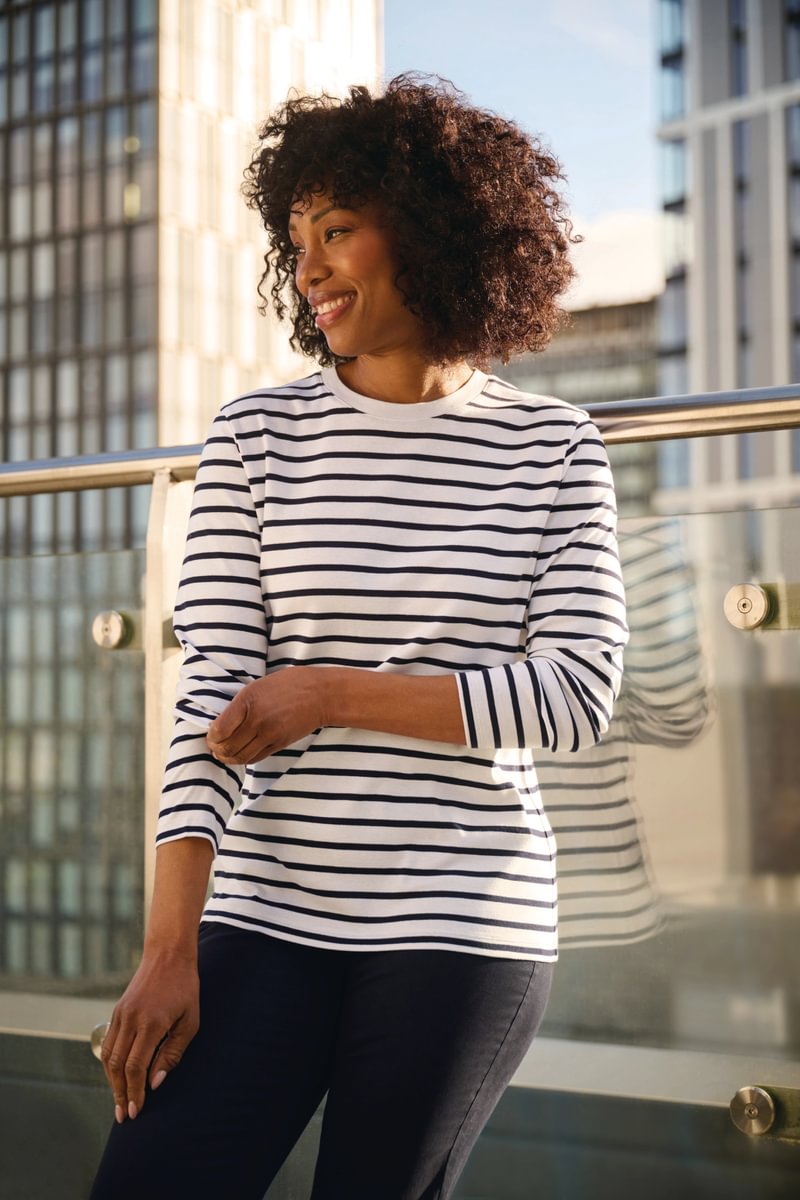 Lucy Ladies Long Sleeve Breton Top