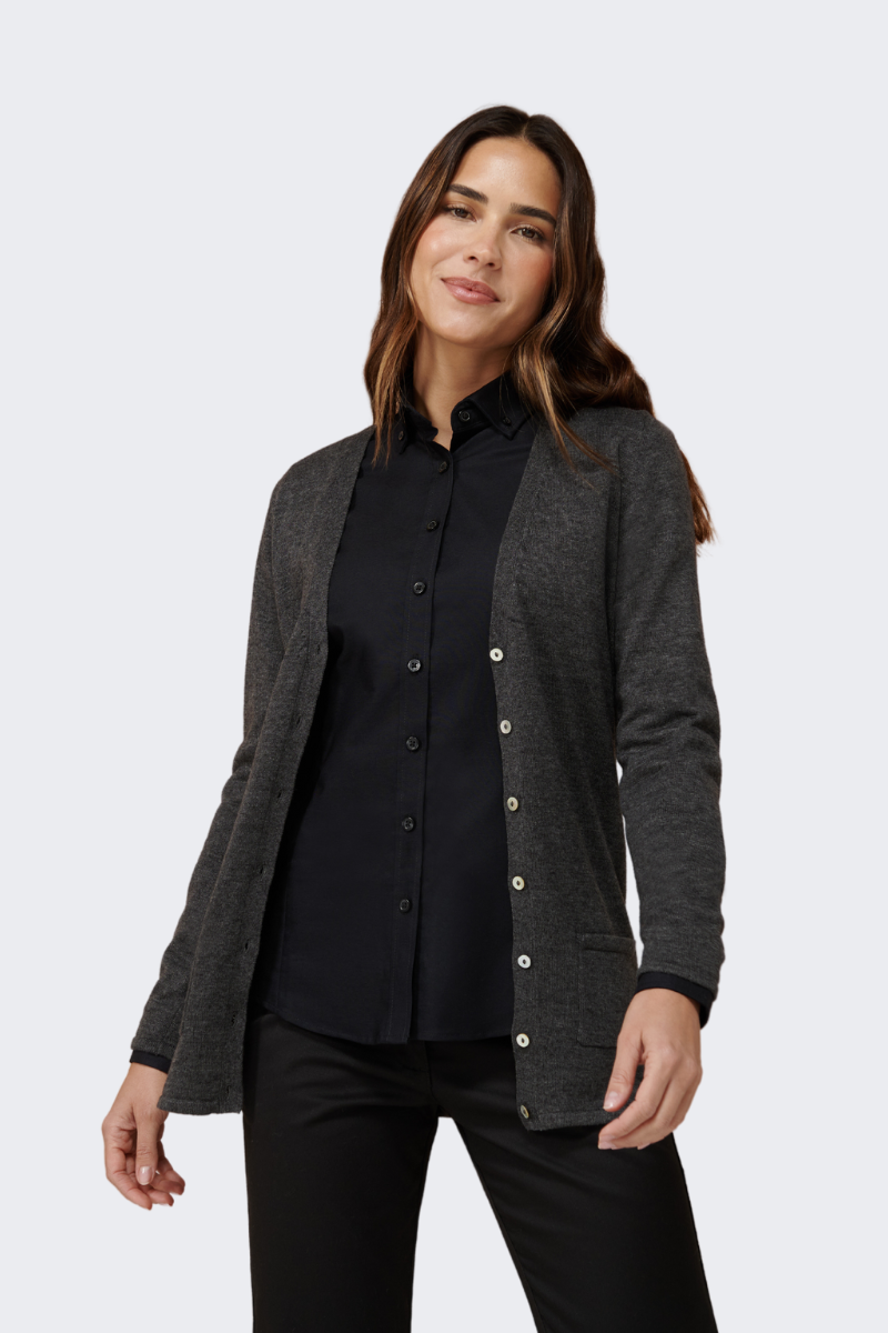 Henbury Women’s V-Button Cardigan