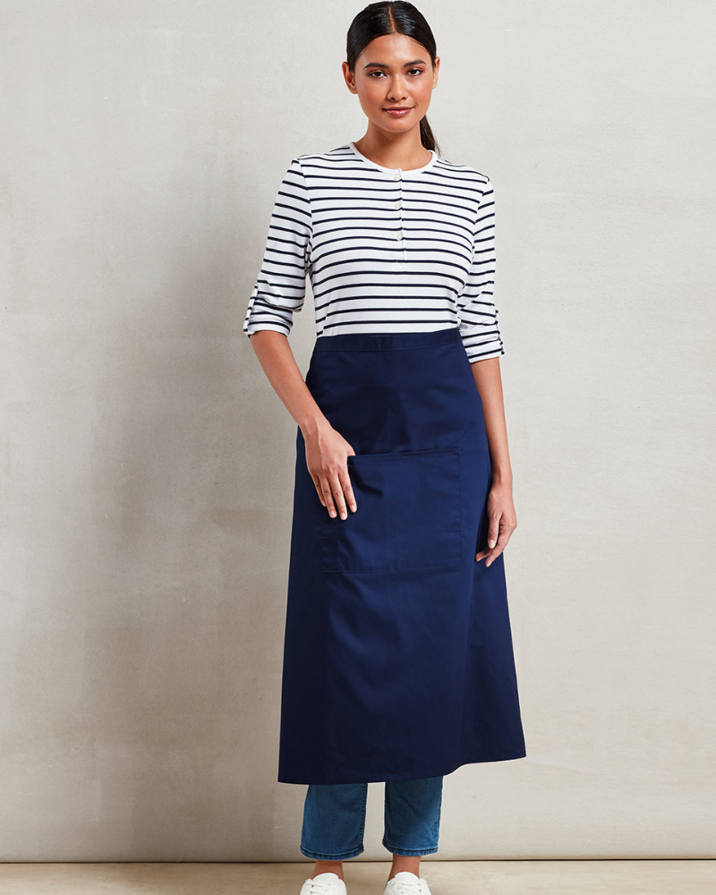 Long Bar Apron with Pocket