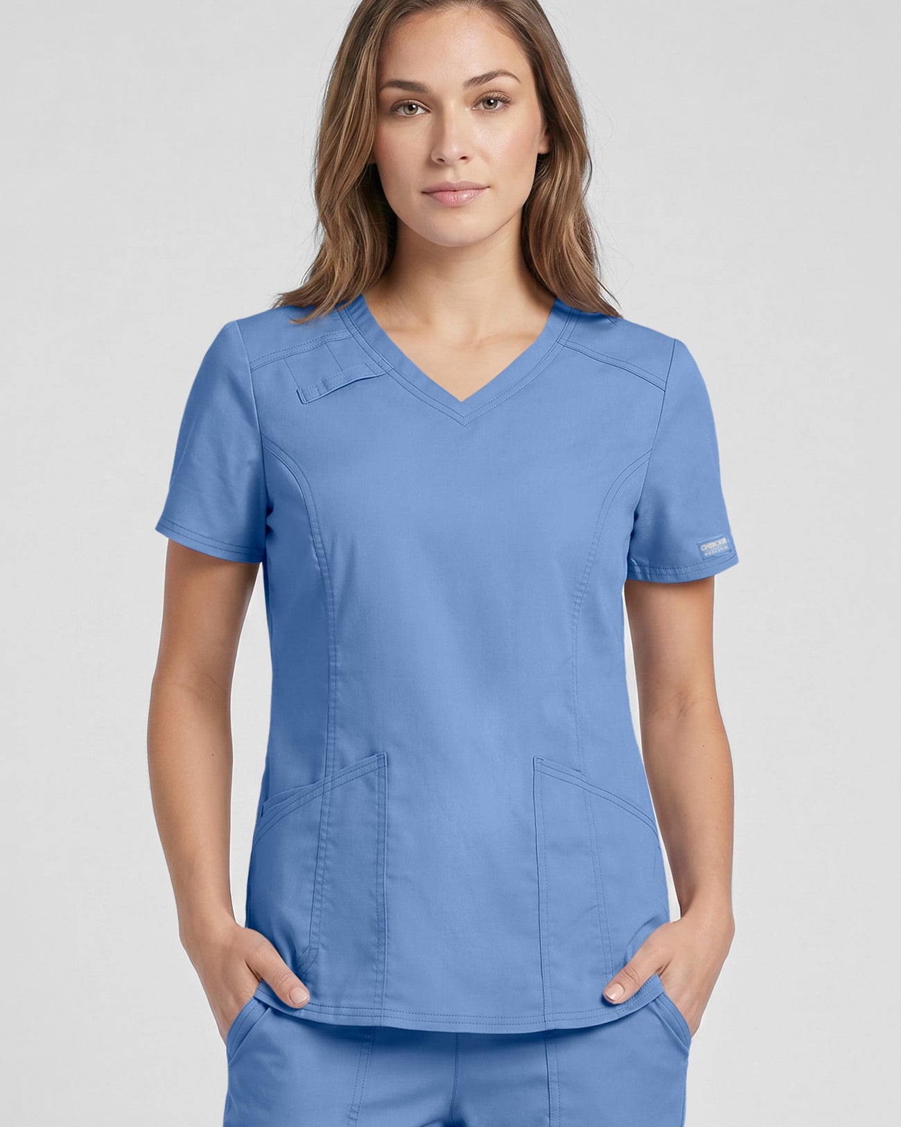 Cherokee Core Stretch Ladies V-Neck Top