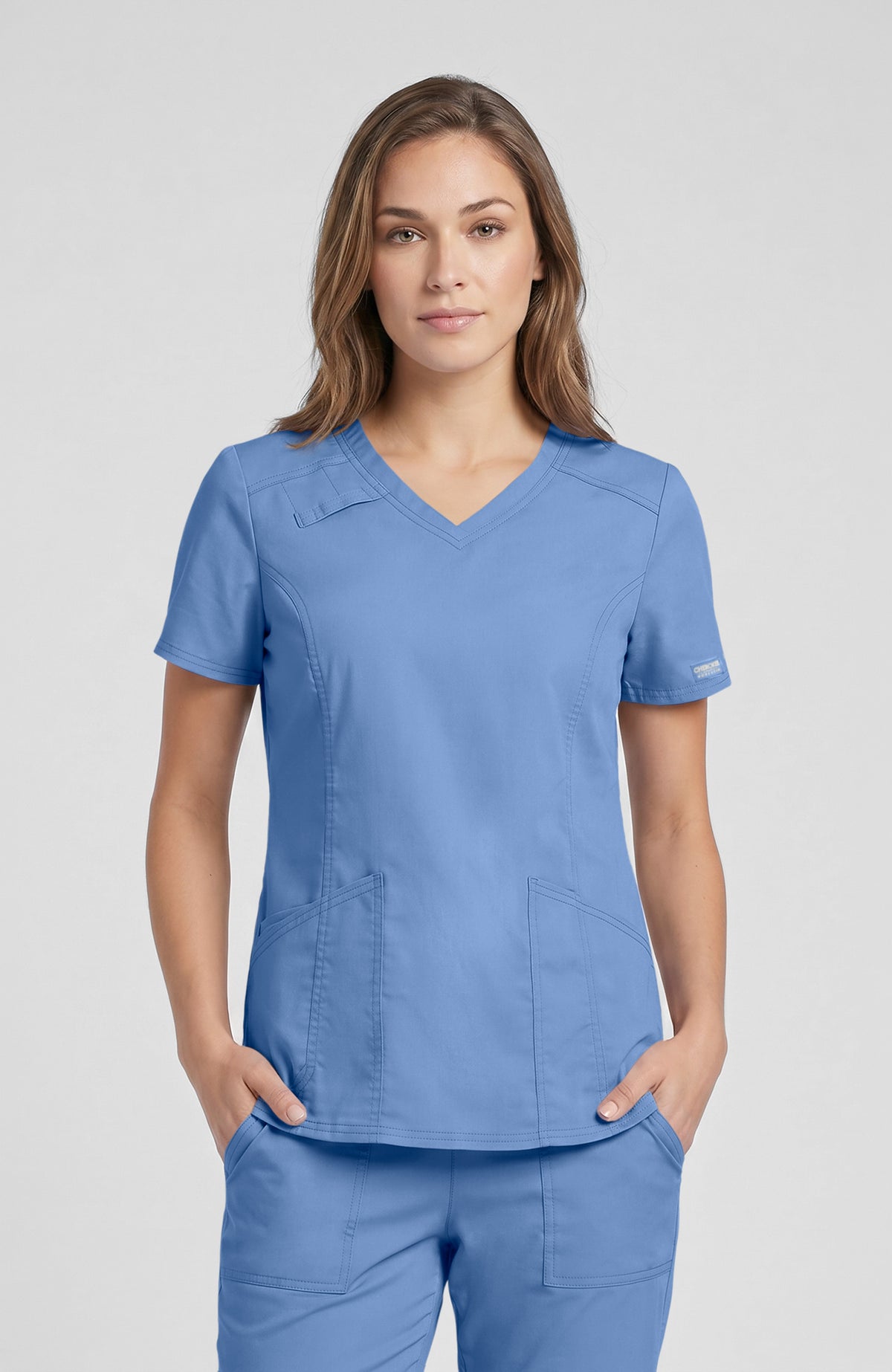 Cherokee Core Stretch Ladies V-Neck Top
