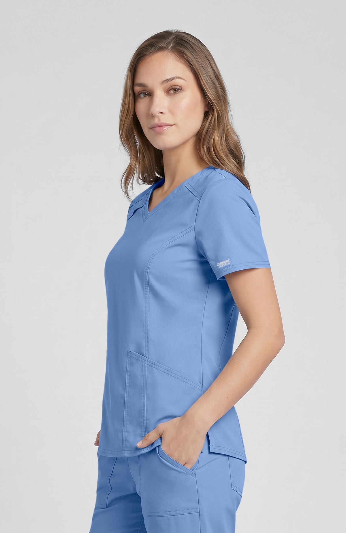 Cherokee Core Stretch Ladies V-Neck Top
