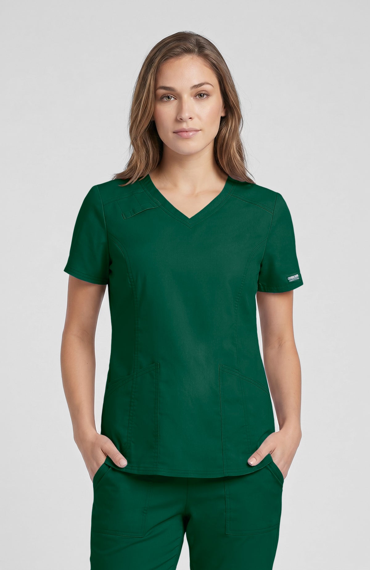 Cherokee Core Stretch Ladies V-Neck Top