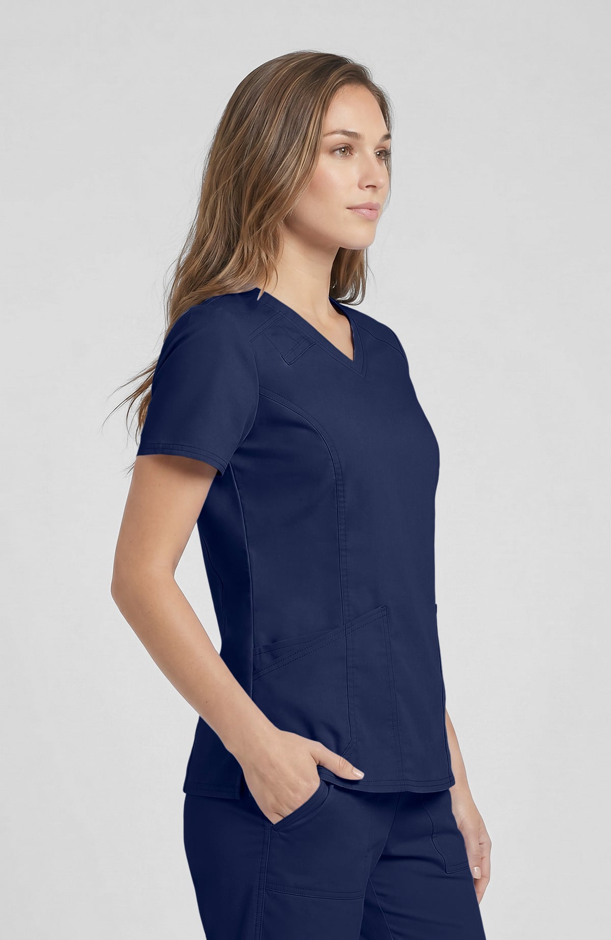 Cherokee Core Stretch Ladies V-Neck Top