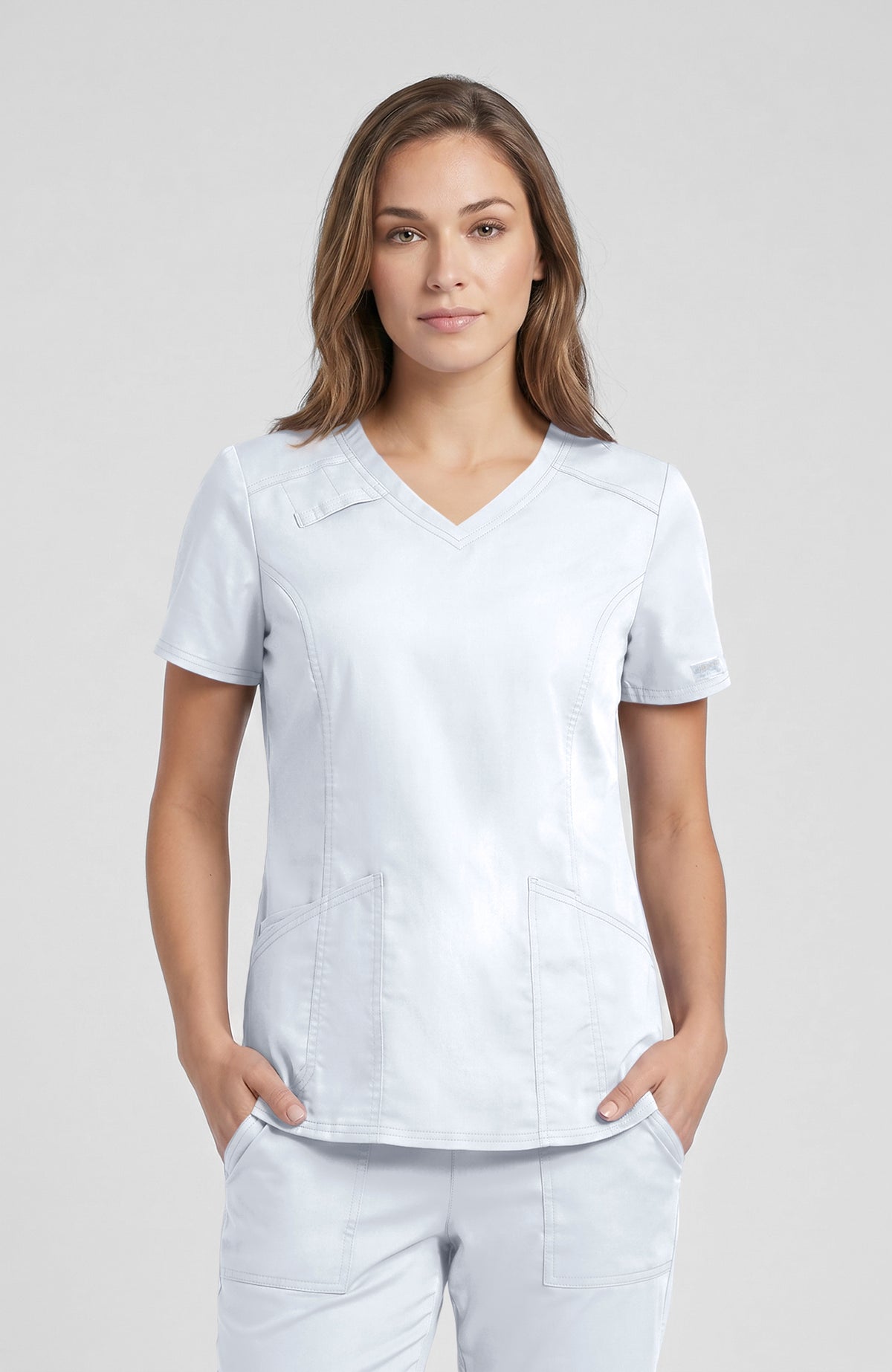 Cherokee Core Stretch Ladies V-Neck Top