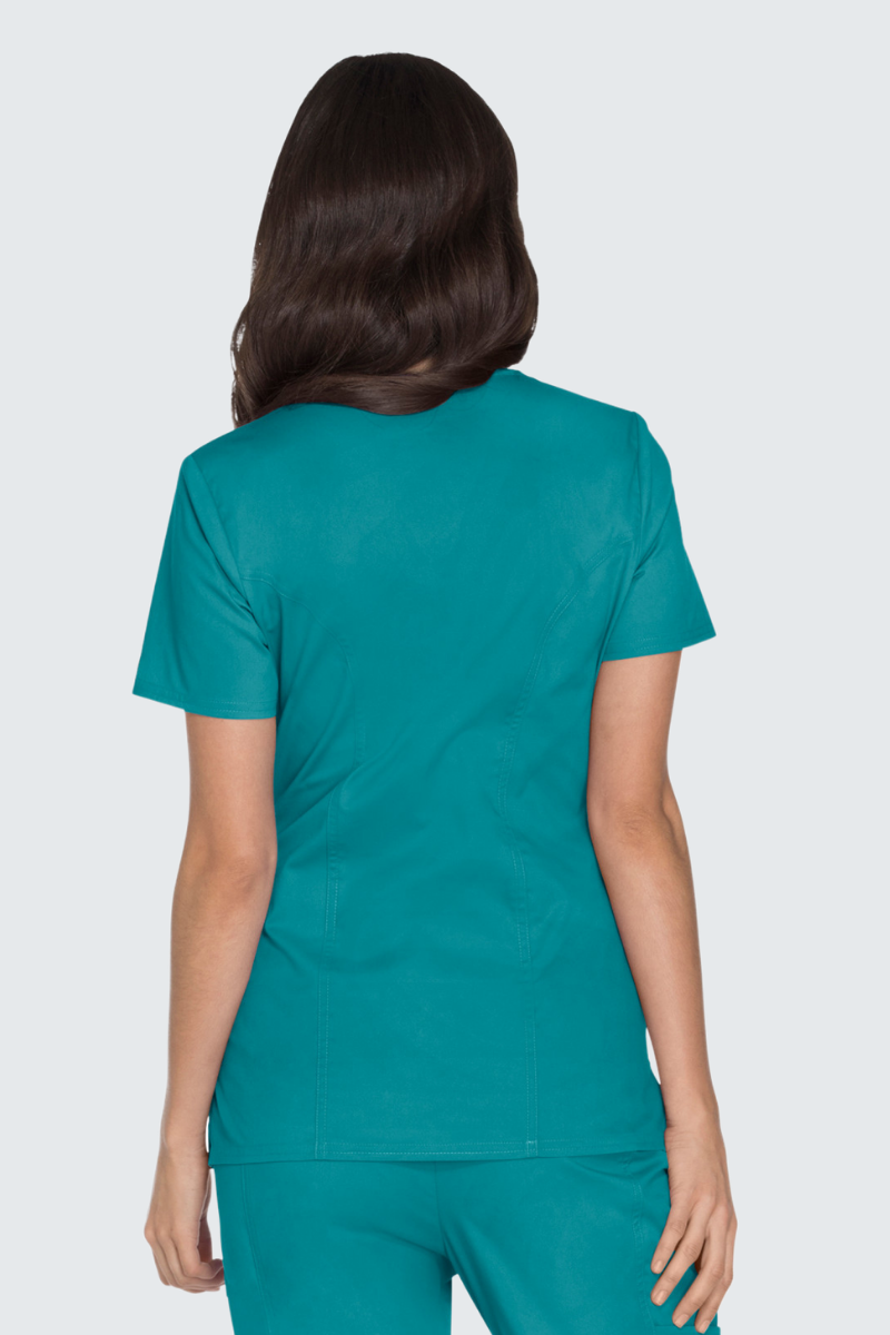 Cherokee Core Stretch Ladies Mock Wrap Top