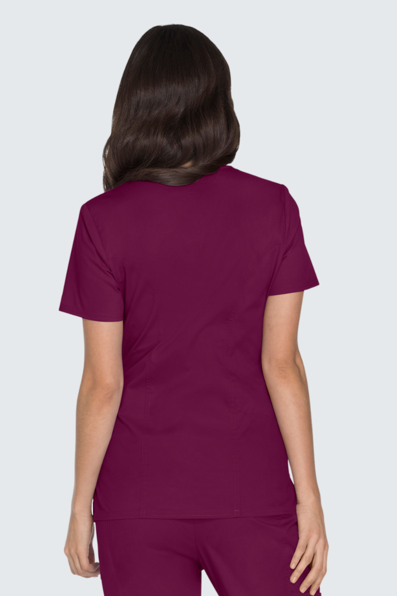 Cherokee Core Stretch Ladies Mock Wrap Top