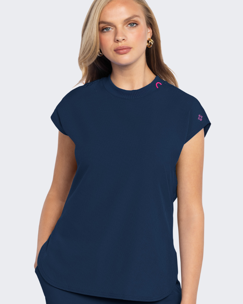 Med Couture AMP Round Neck Tuckable Top