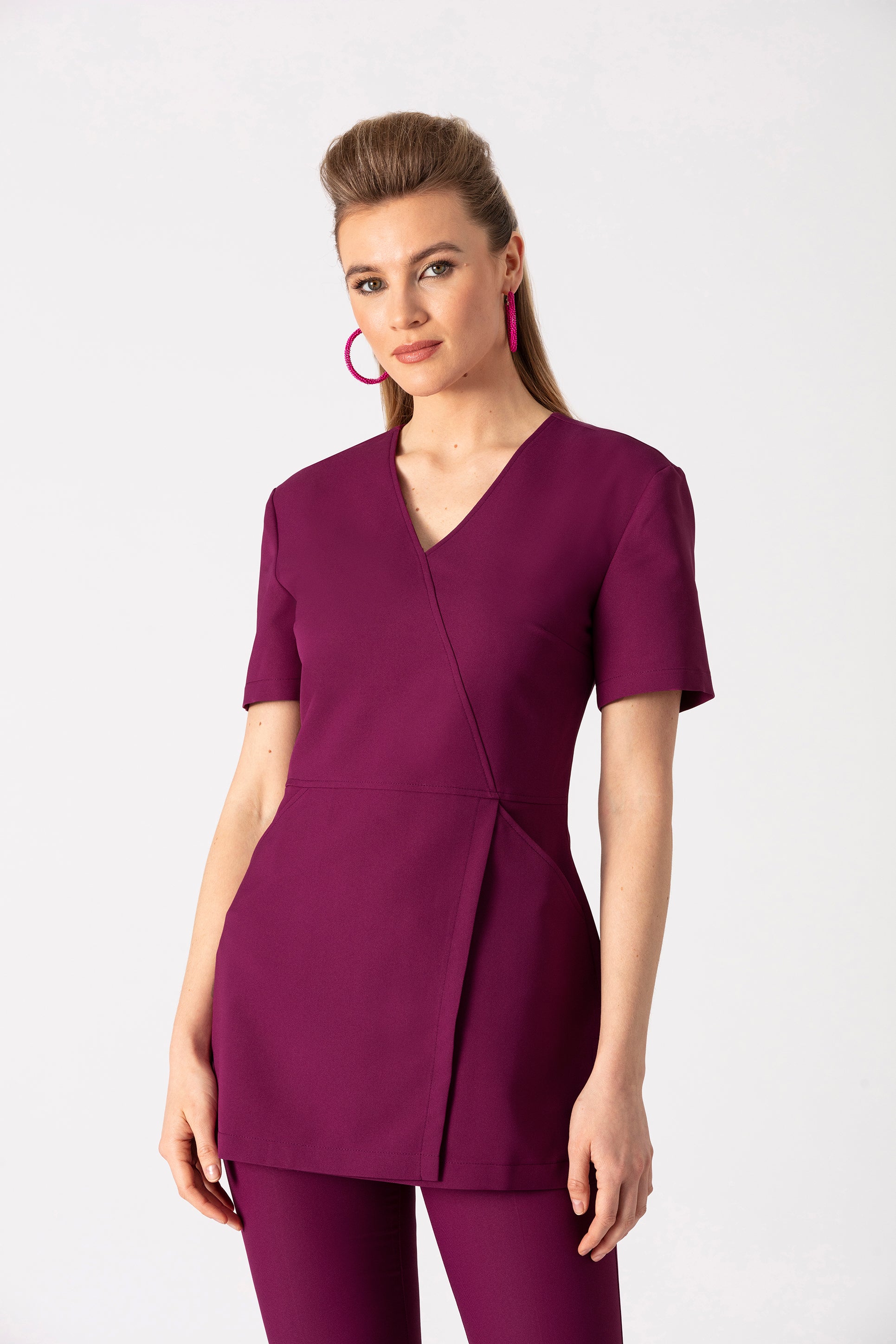 Cassia Eco Tunic (White, Lapis Blue, Raspberry)