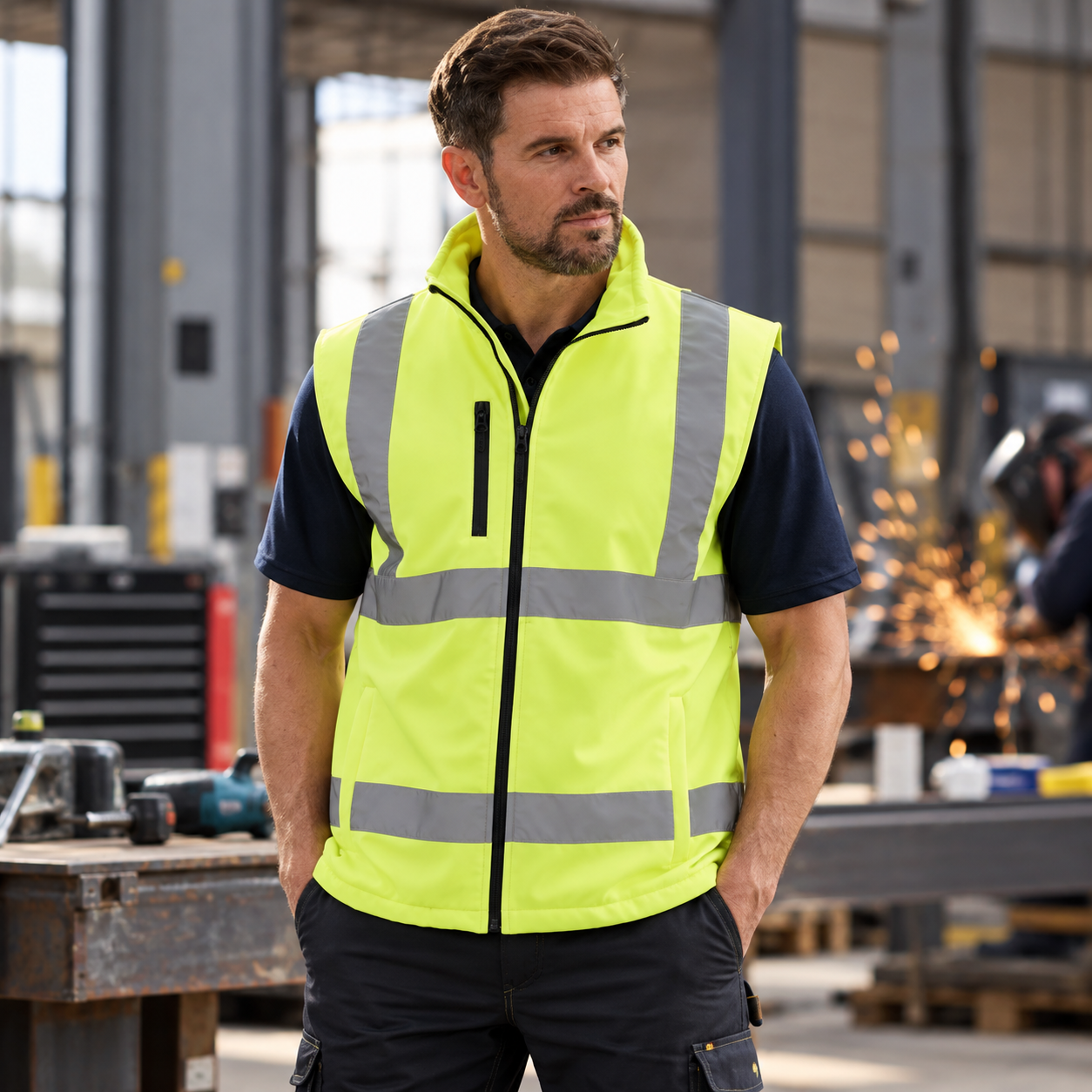 Hi-Vis Softshell Gilet