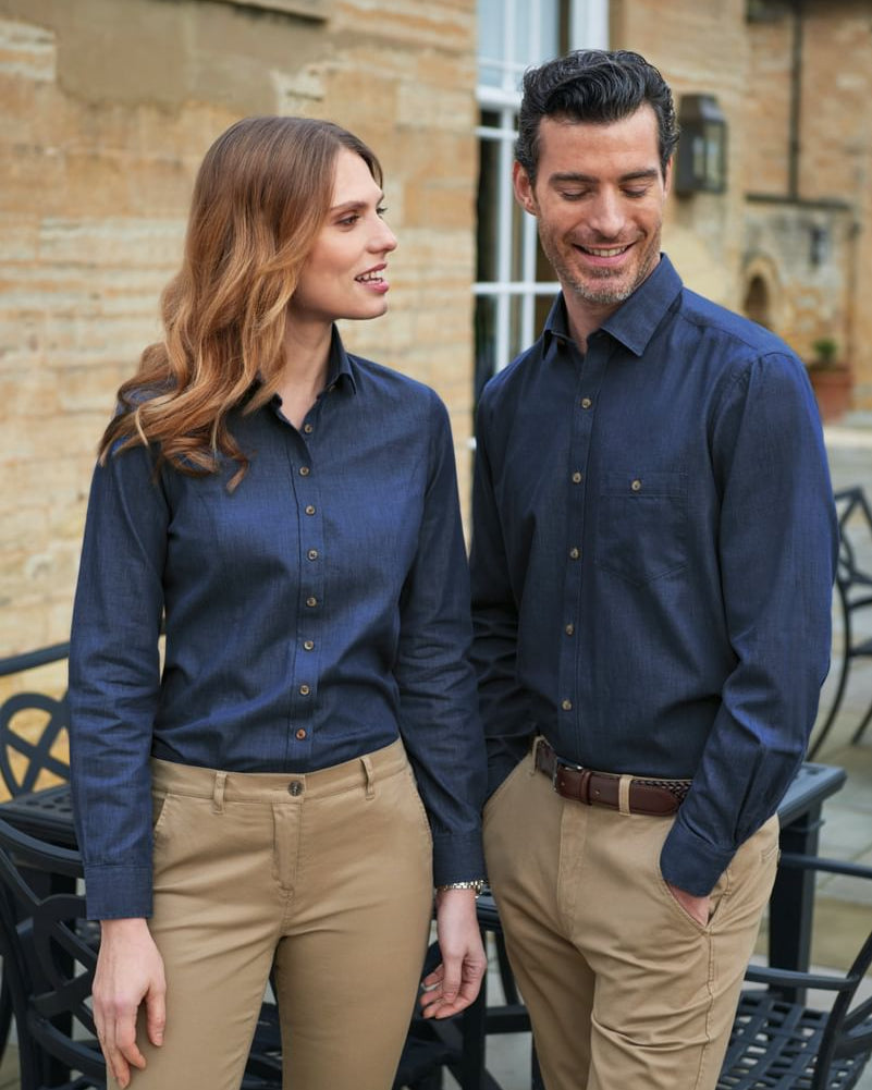 Banff Ladies Tailored Fit Denim Shirt