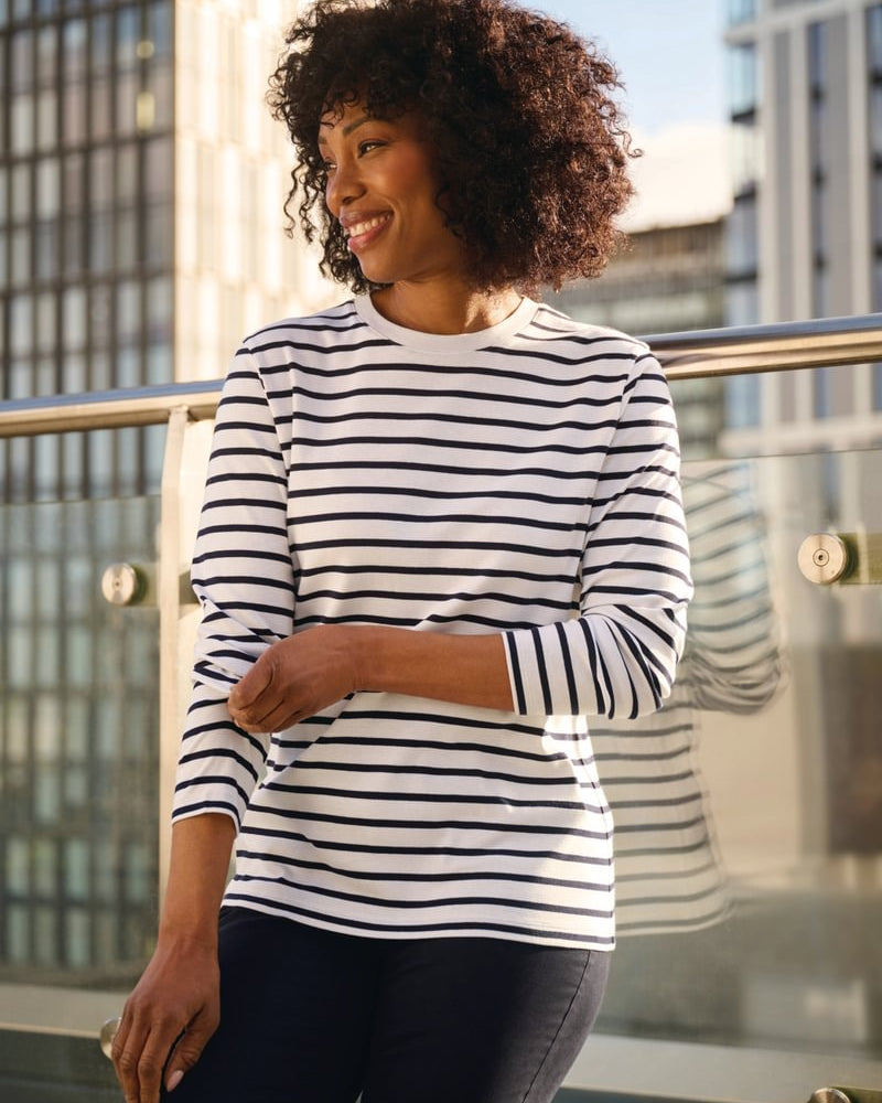 Lucy Ladies Long Sleeve Breton Top