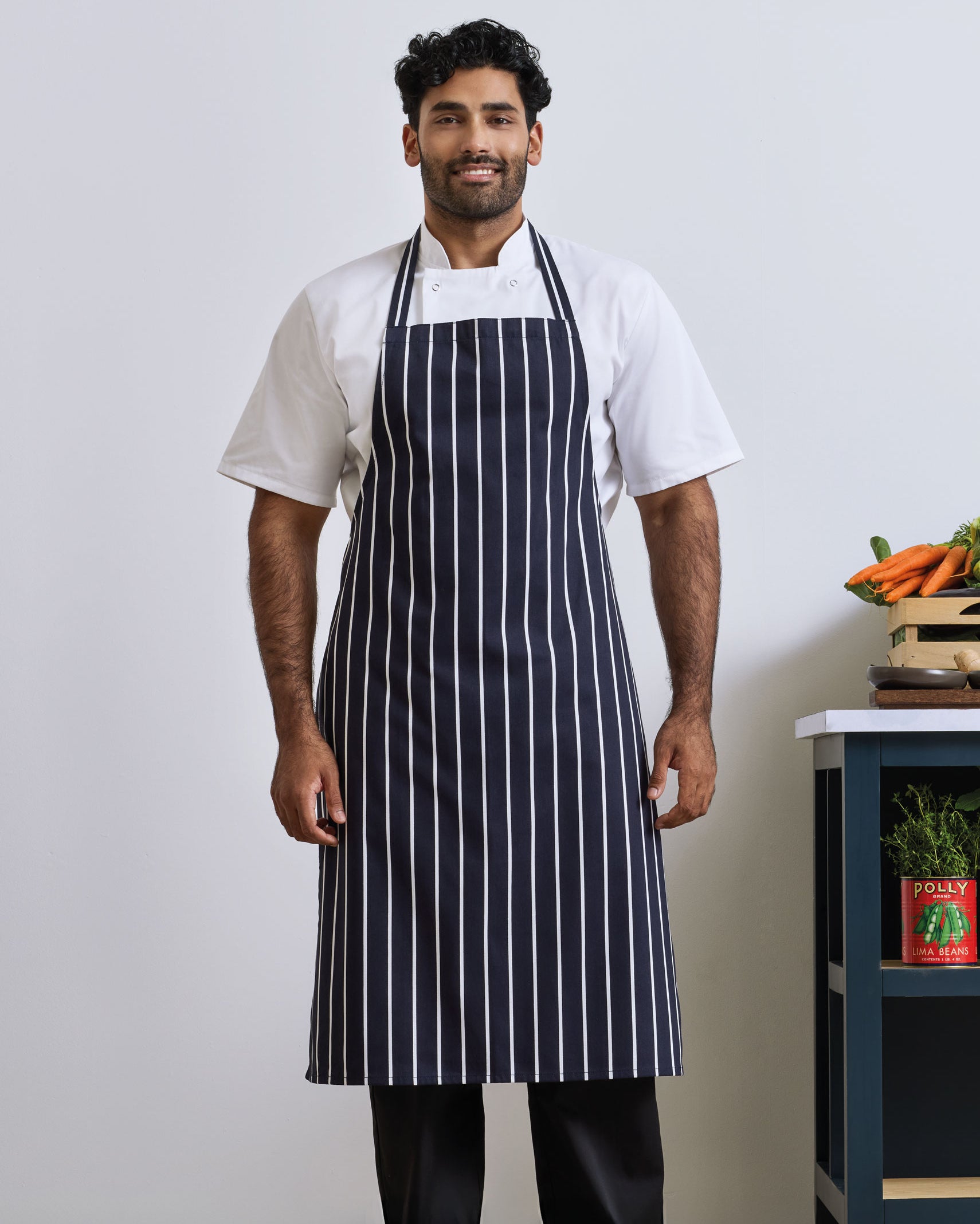 Striped Butchers Bib Apron