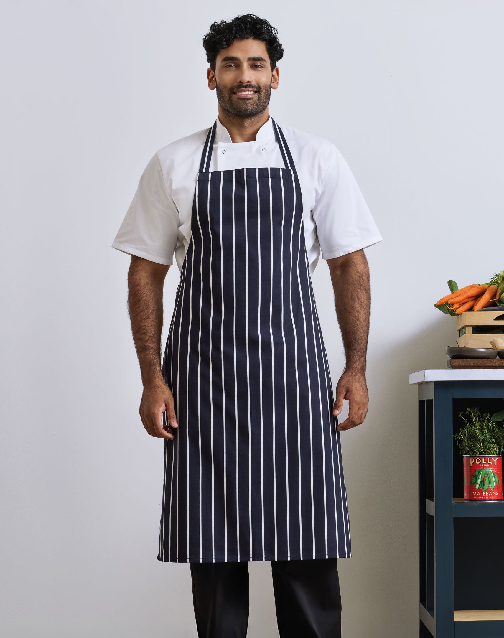 Striped Butchers Bib Apron