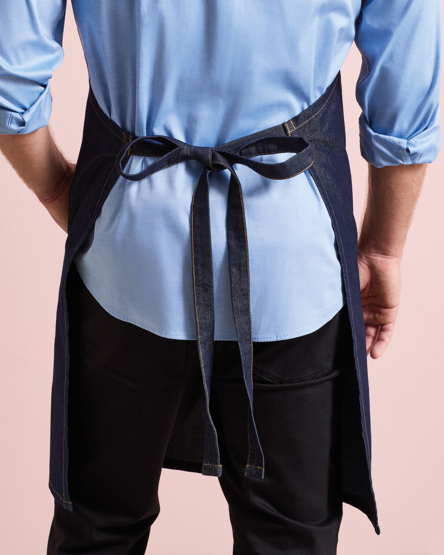 Jeans Stitch Denim Bib Apron