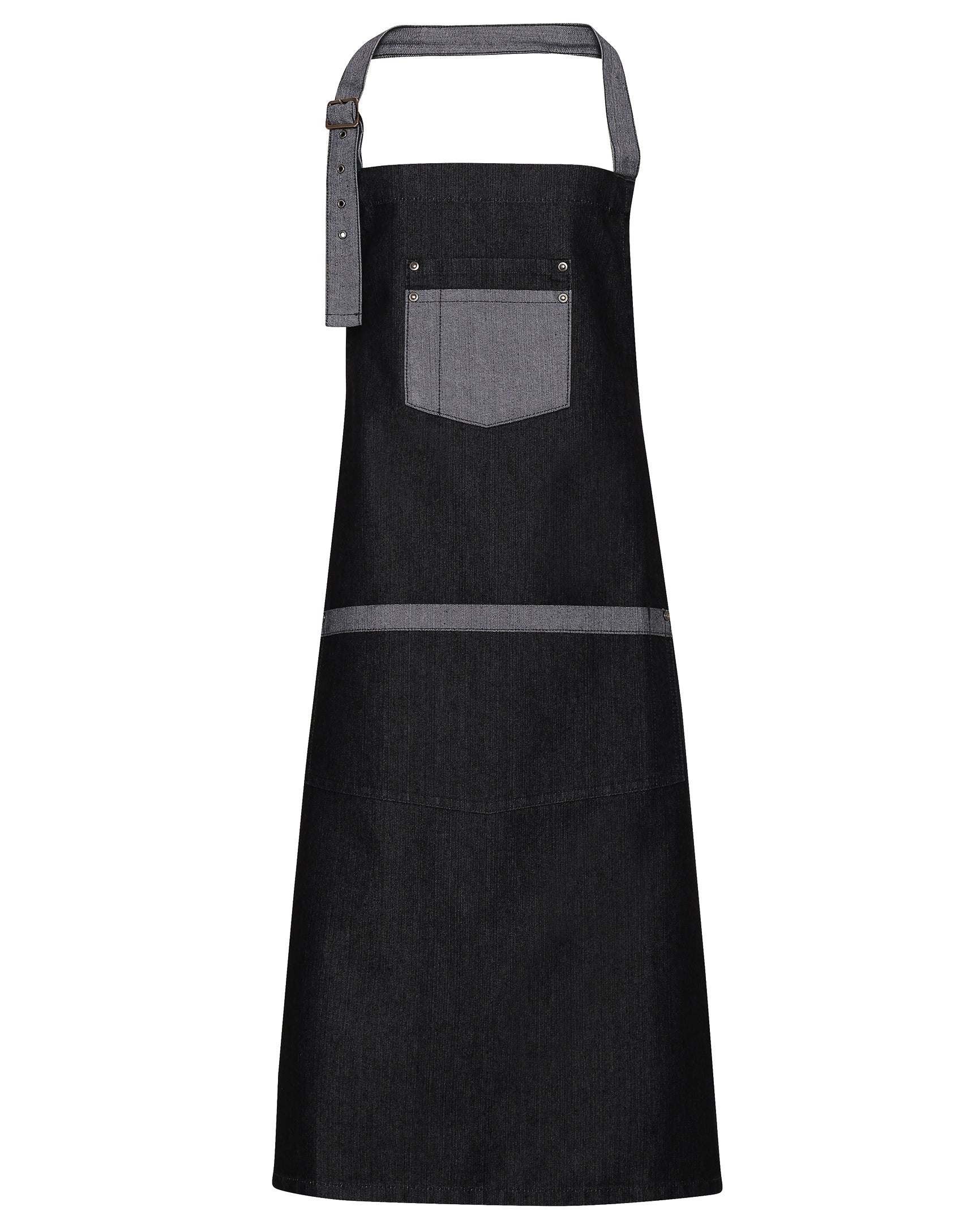 Contrast Denim Bib Apron
