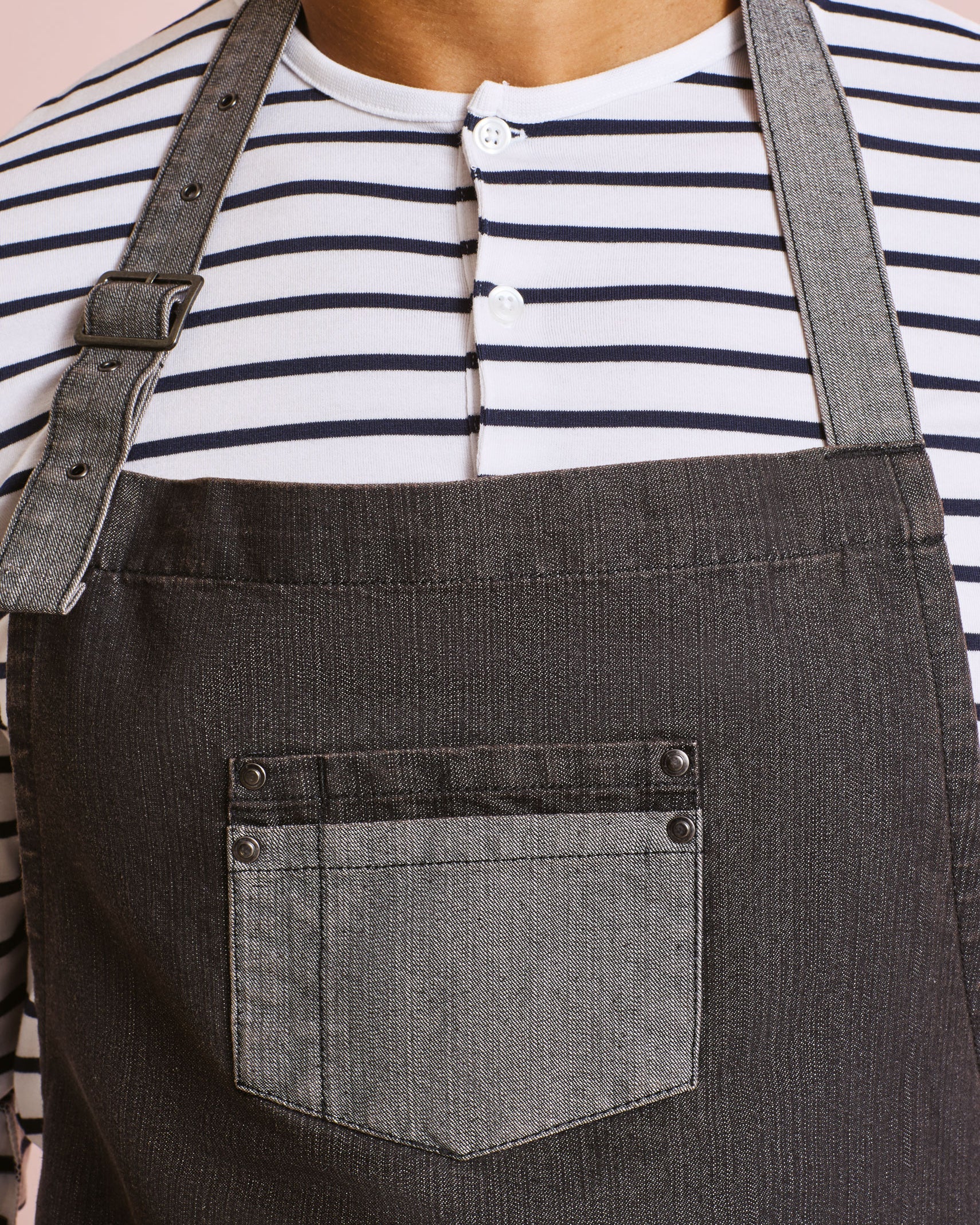 Contrast Denim Bib Apron
