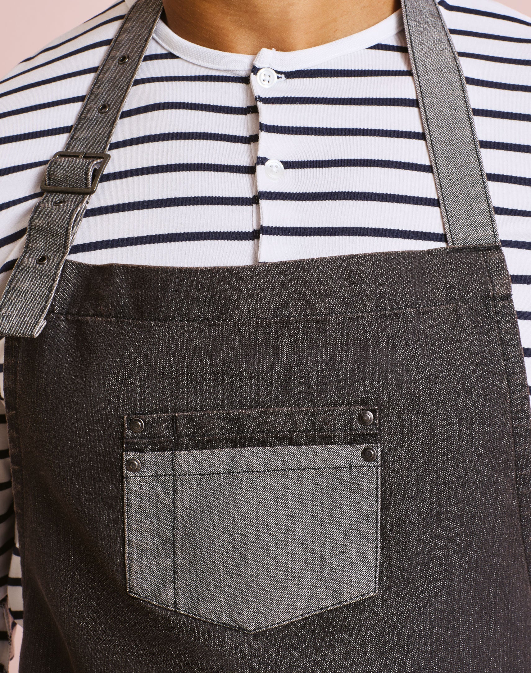 Contrast Denim Bib Apron