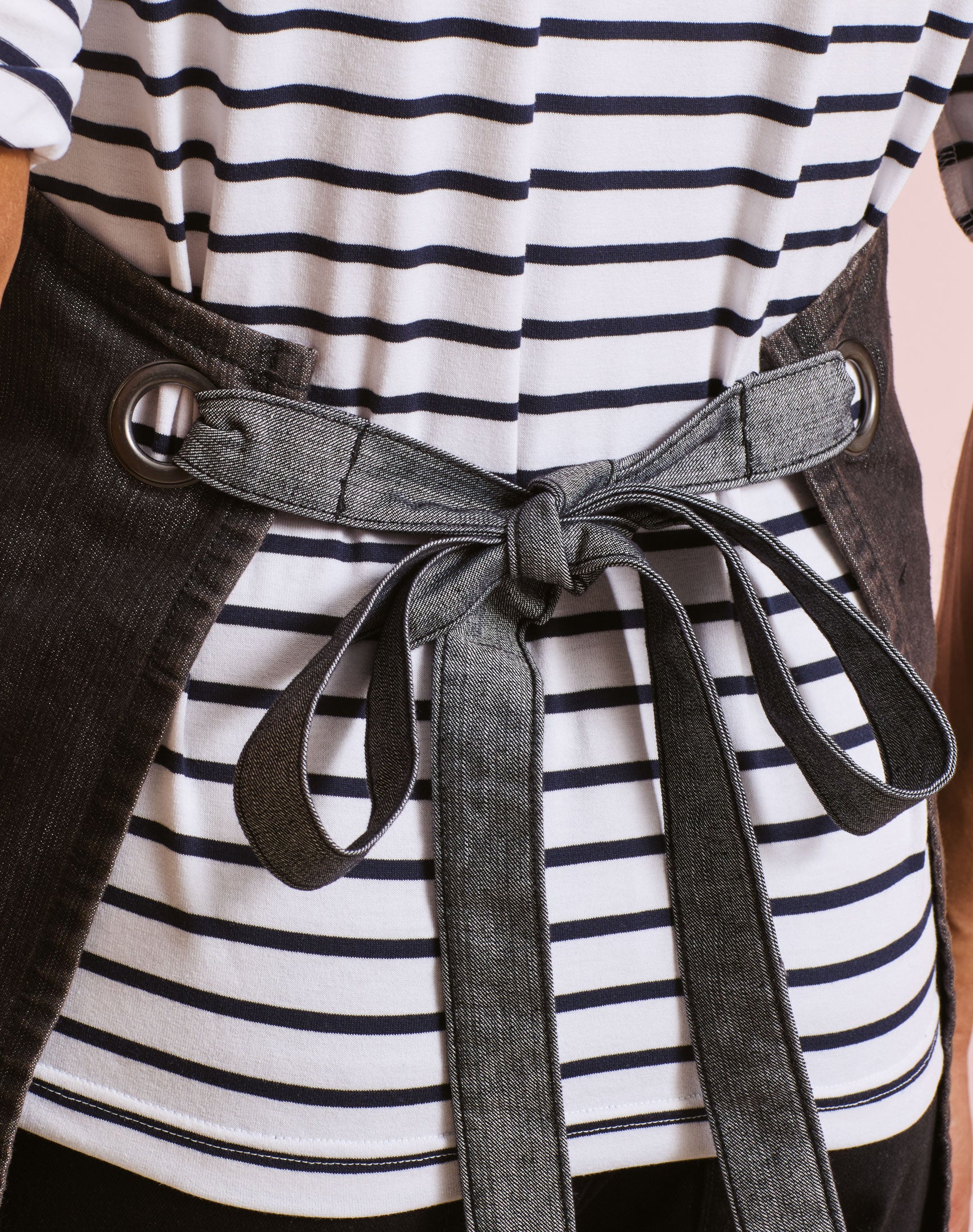 Contrast Denim Bib Apron