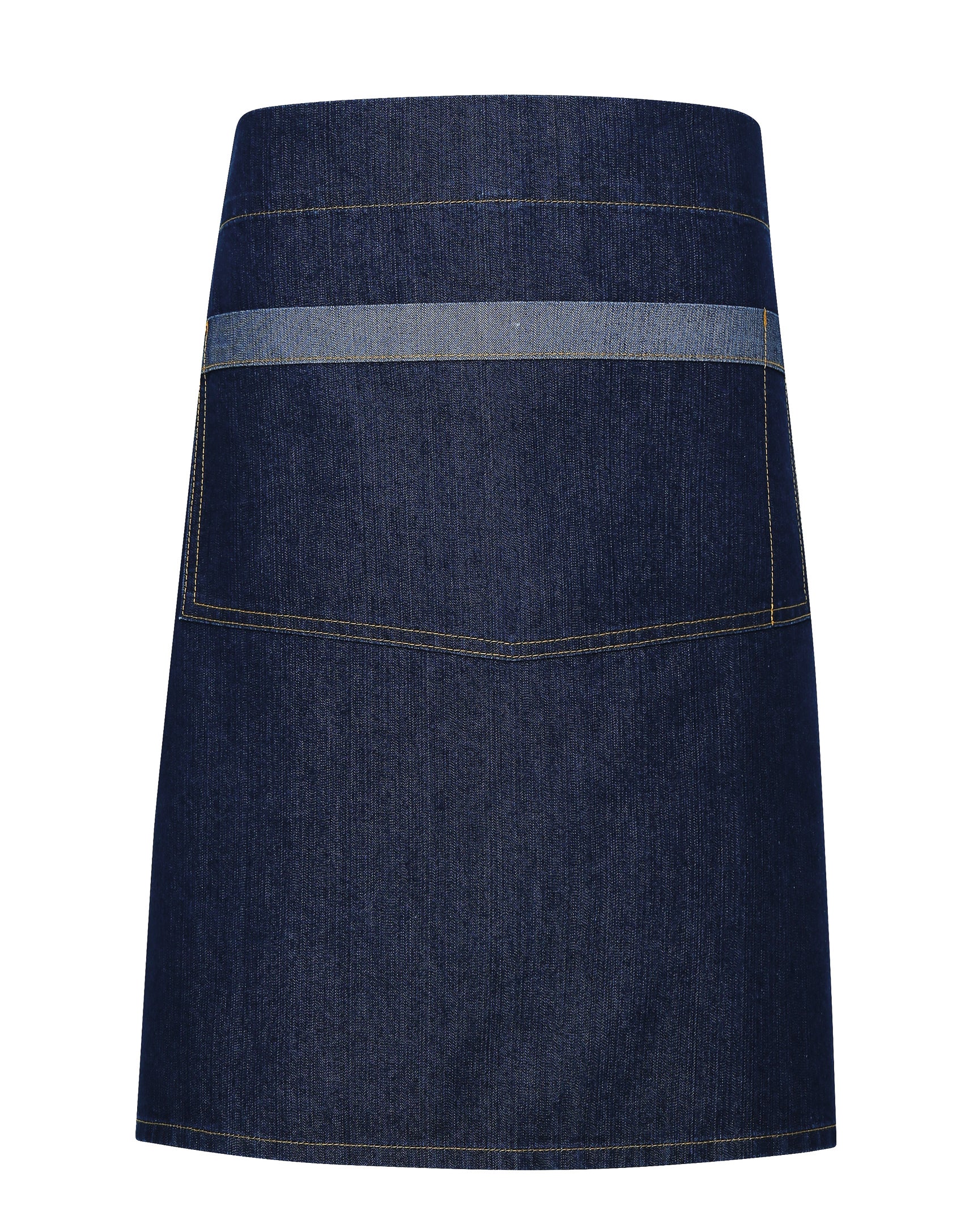 Contrast Denim Waist Apron