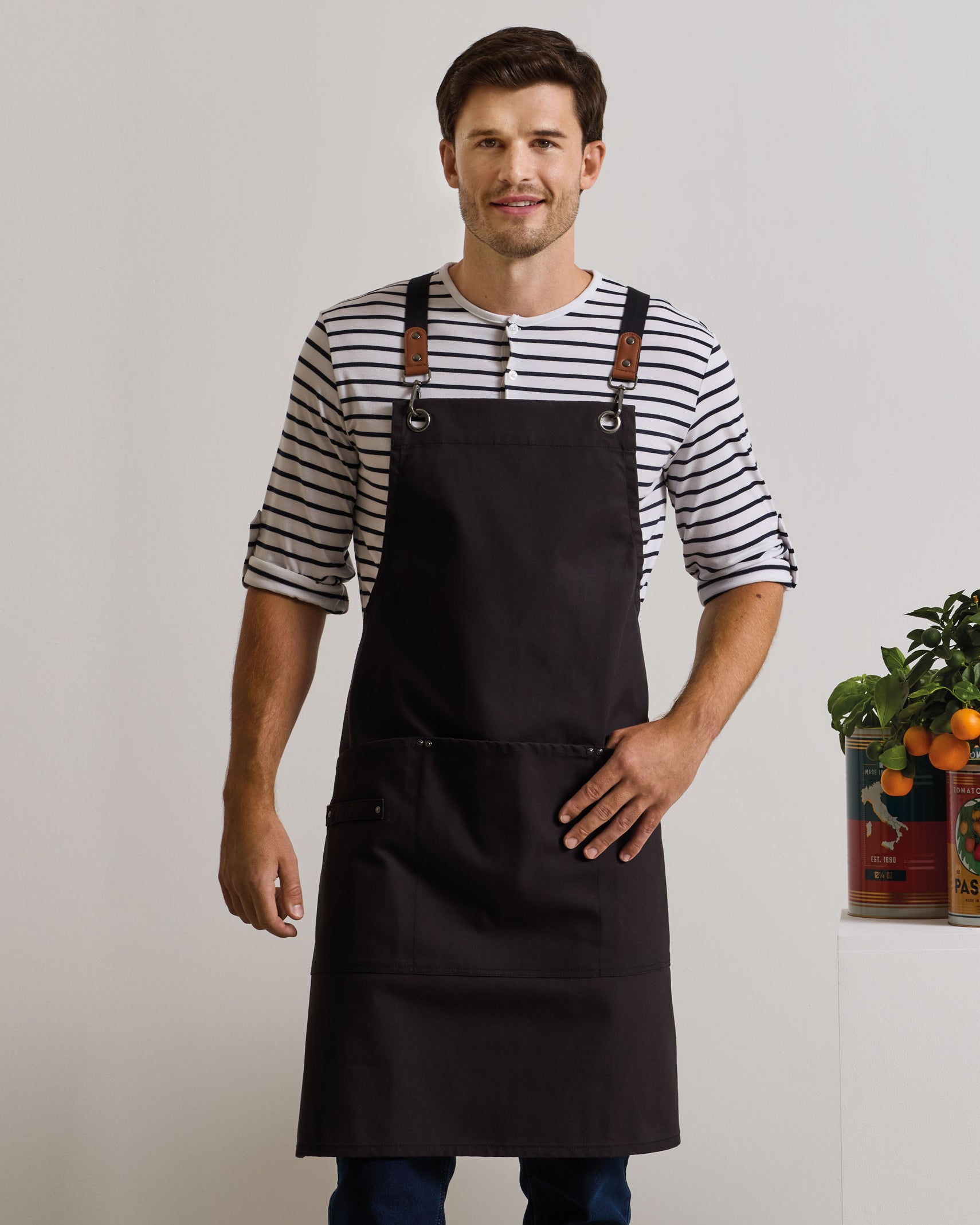 Clip & Clasp' Cross-Back Bib Apron