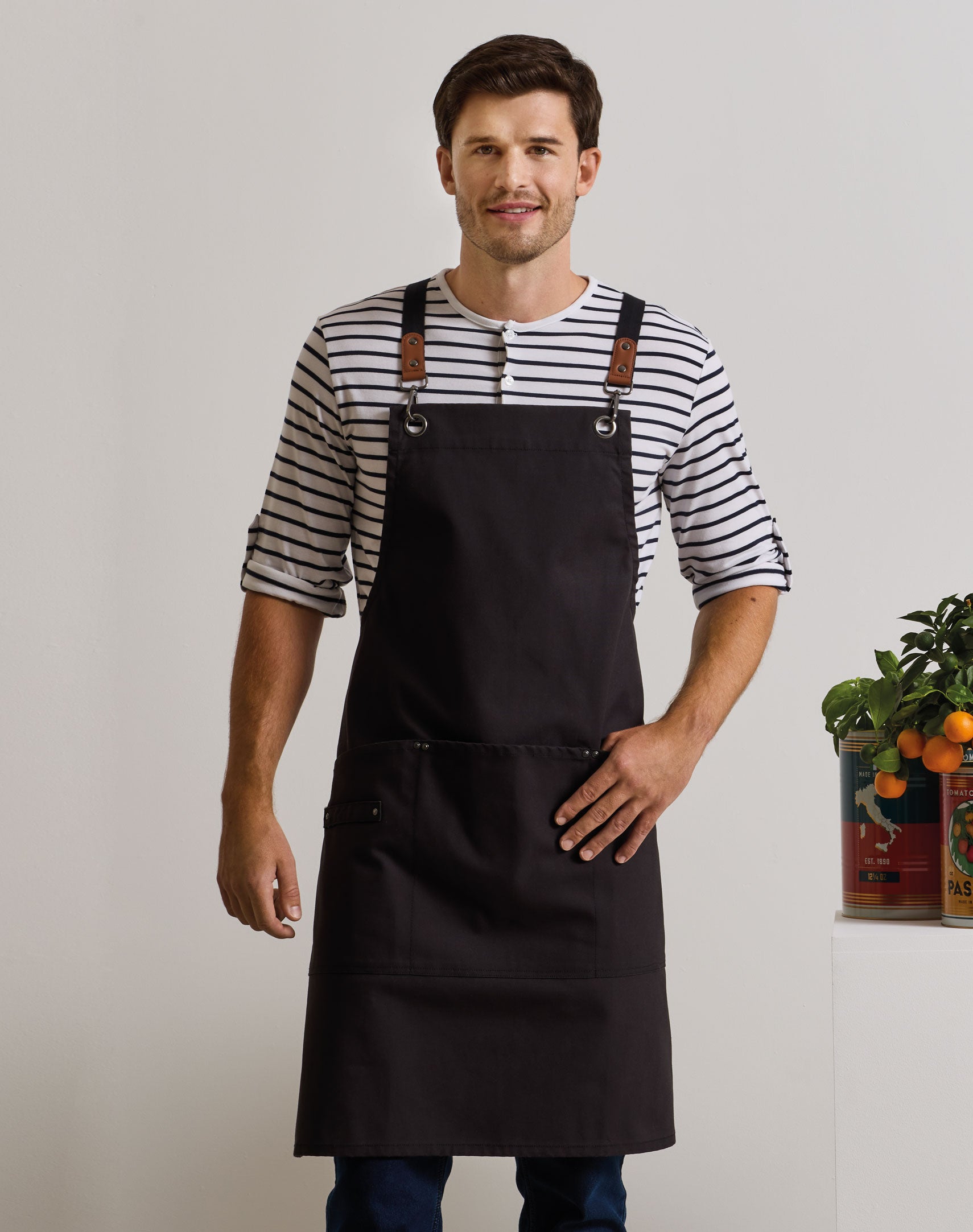 Clip & Clasp' Cross-Back Bib Apron