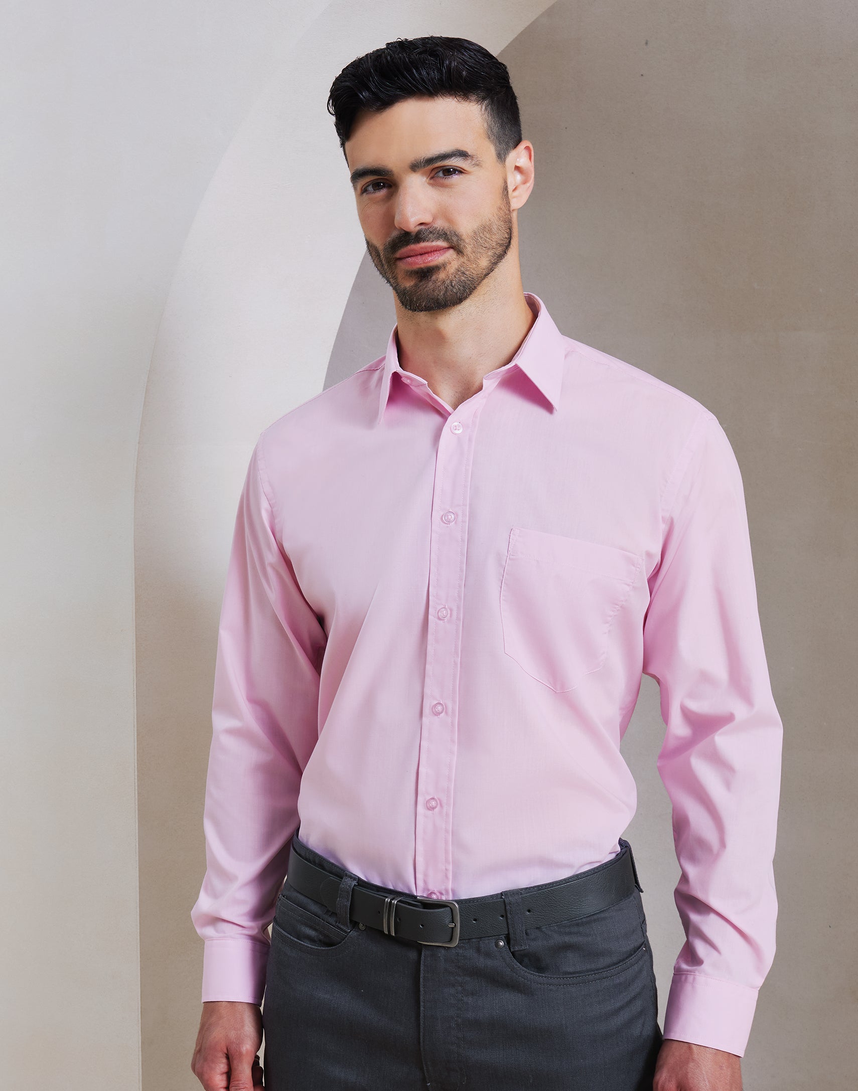 Men's Long Sleeve Poplin Shirt