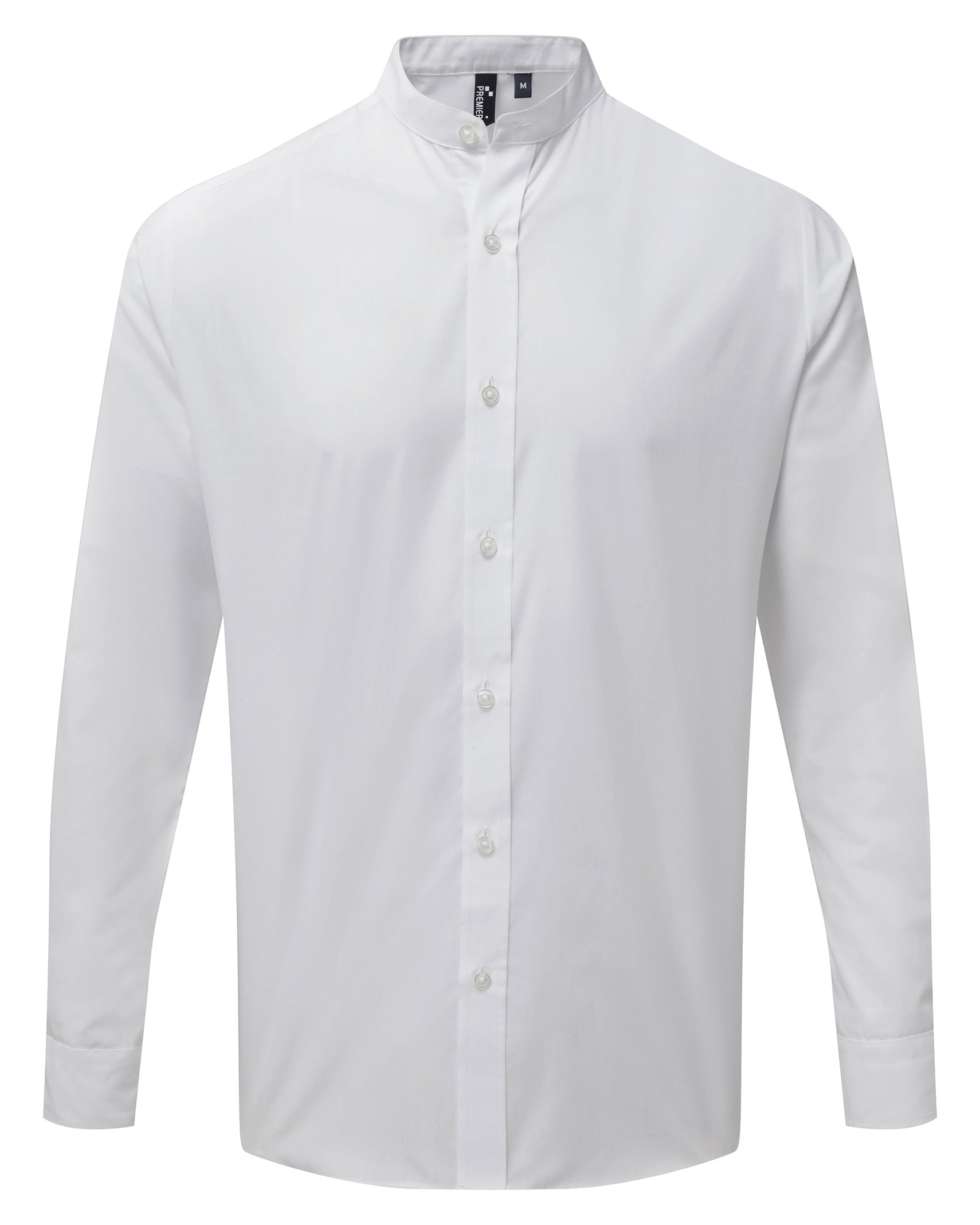 Men's Banded Collar 'Grandad' Long Sleeve Shirt