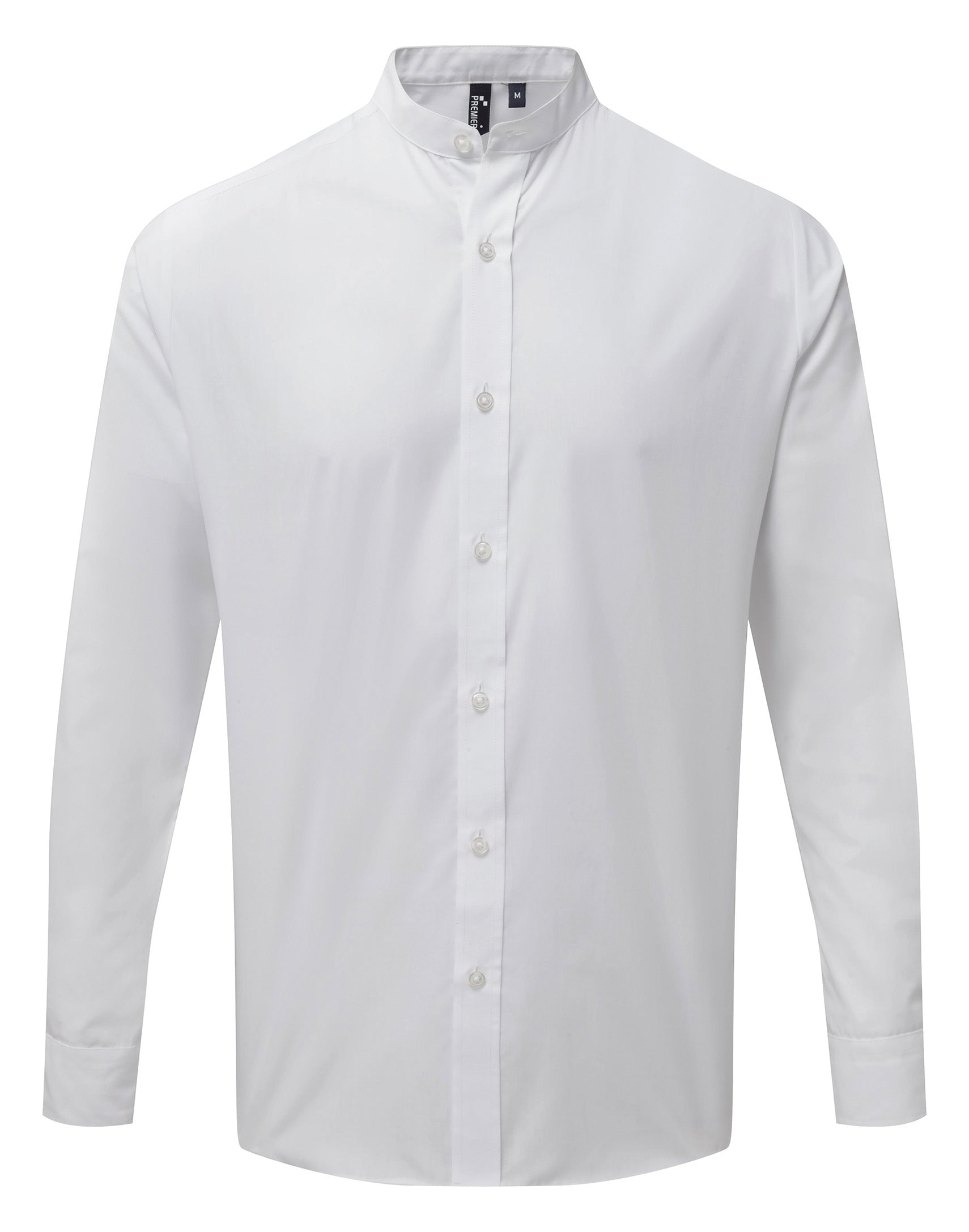Men's Banded Collar 'Grandad' Long Sleeve Shirt