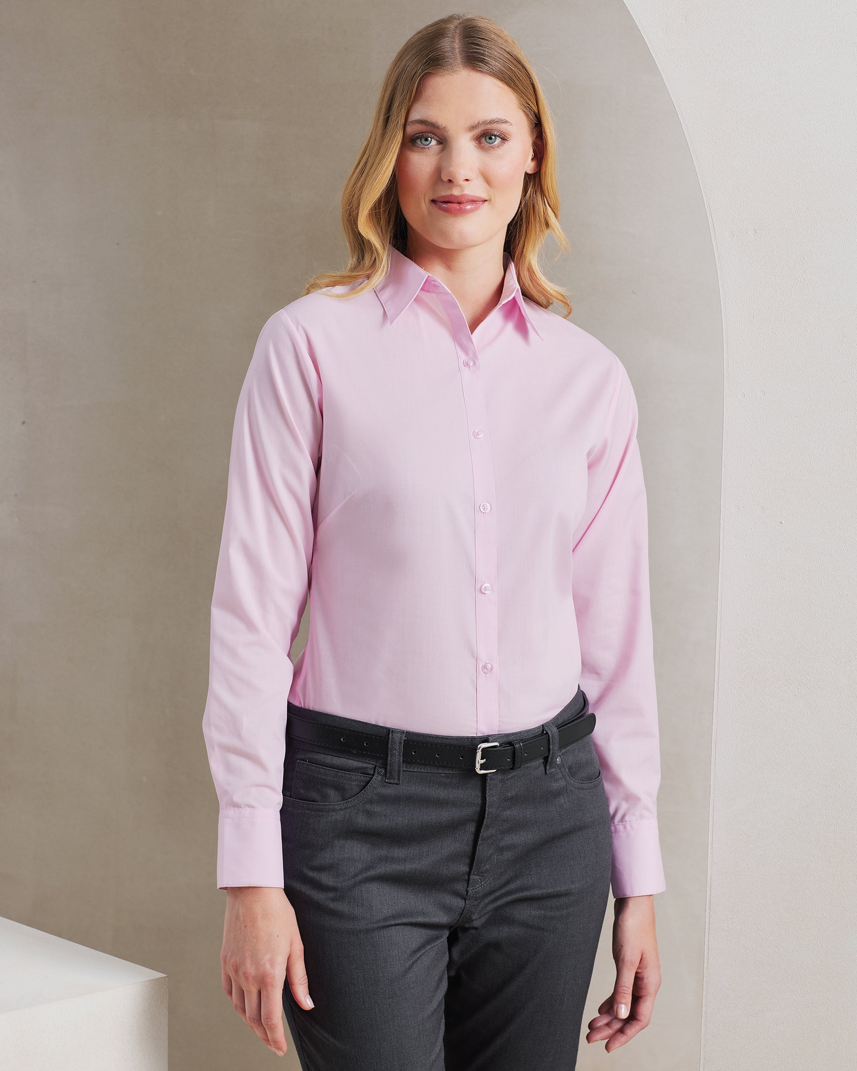Women's Long Sleeve Poplin Blouse
