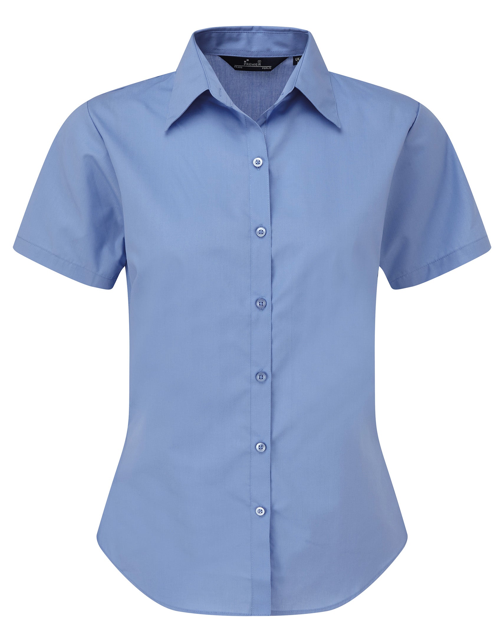 Women's Short Sleeve Poplin Blouse