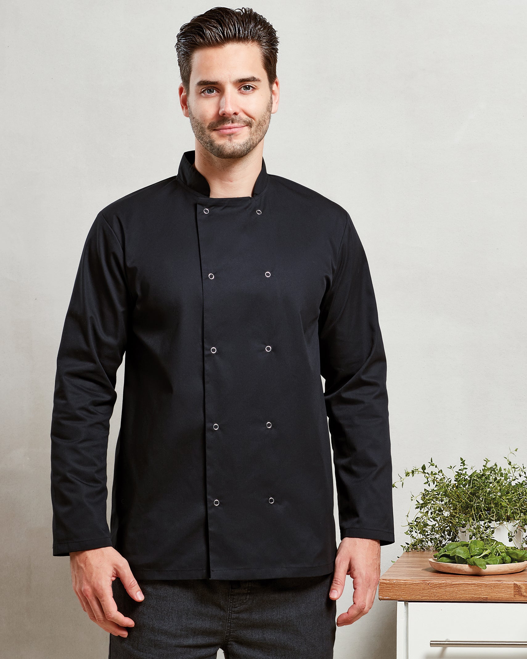 Chef's Long Sleeve Stud Jacket