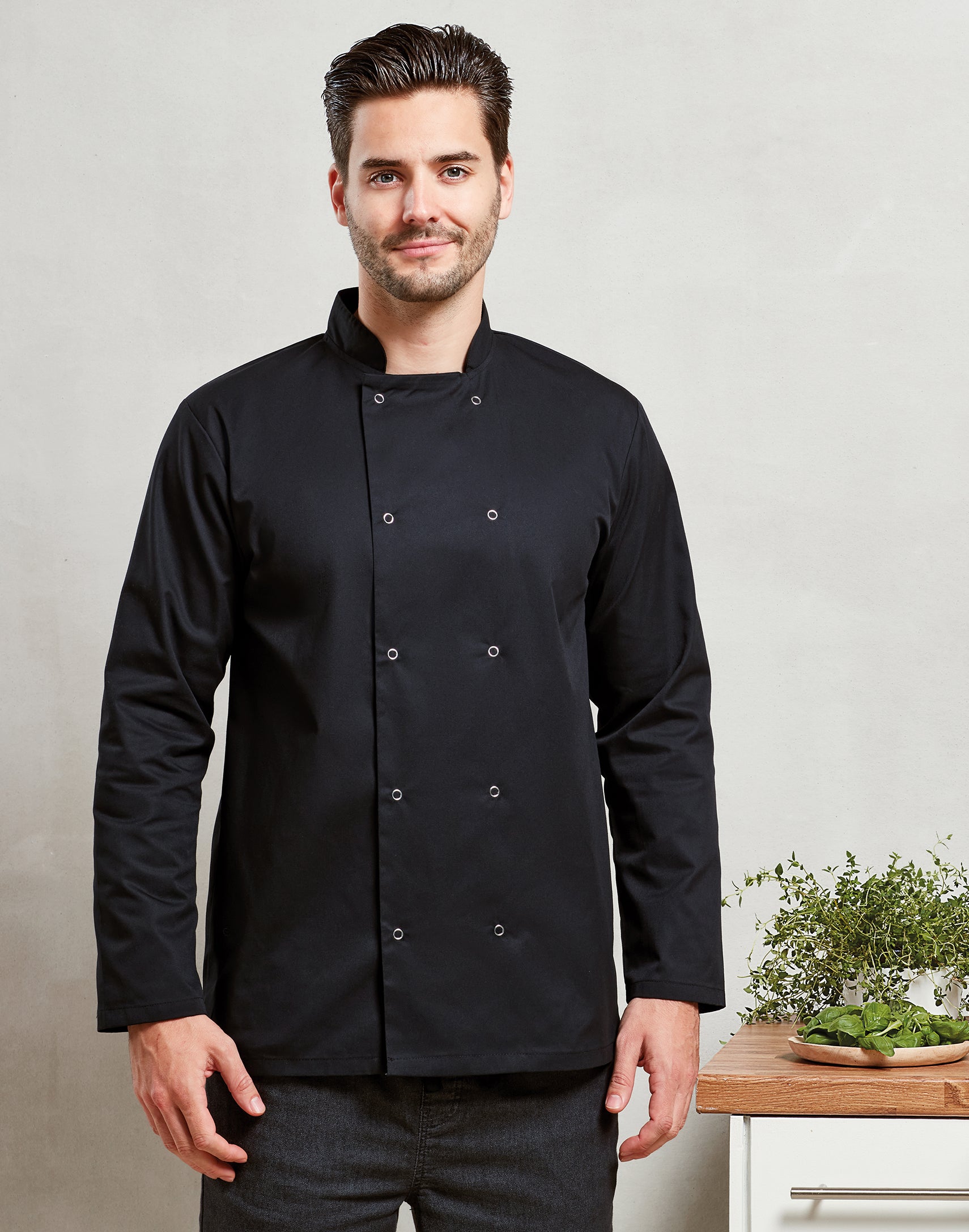 Chef's Long Sleeve Stud Jacket