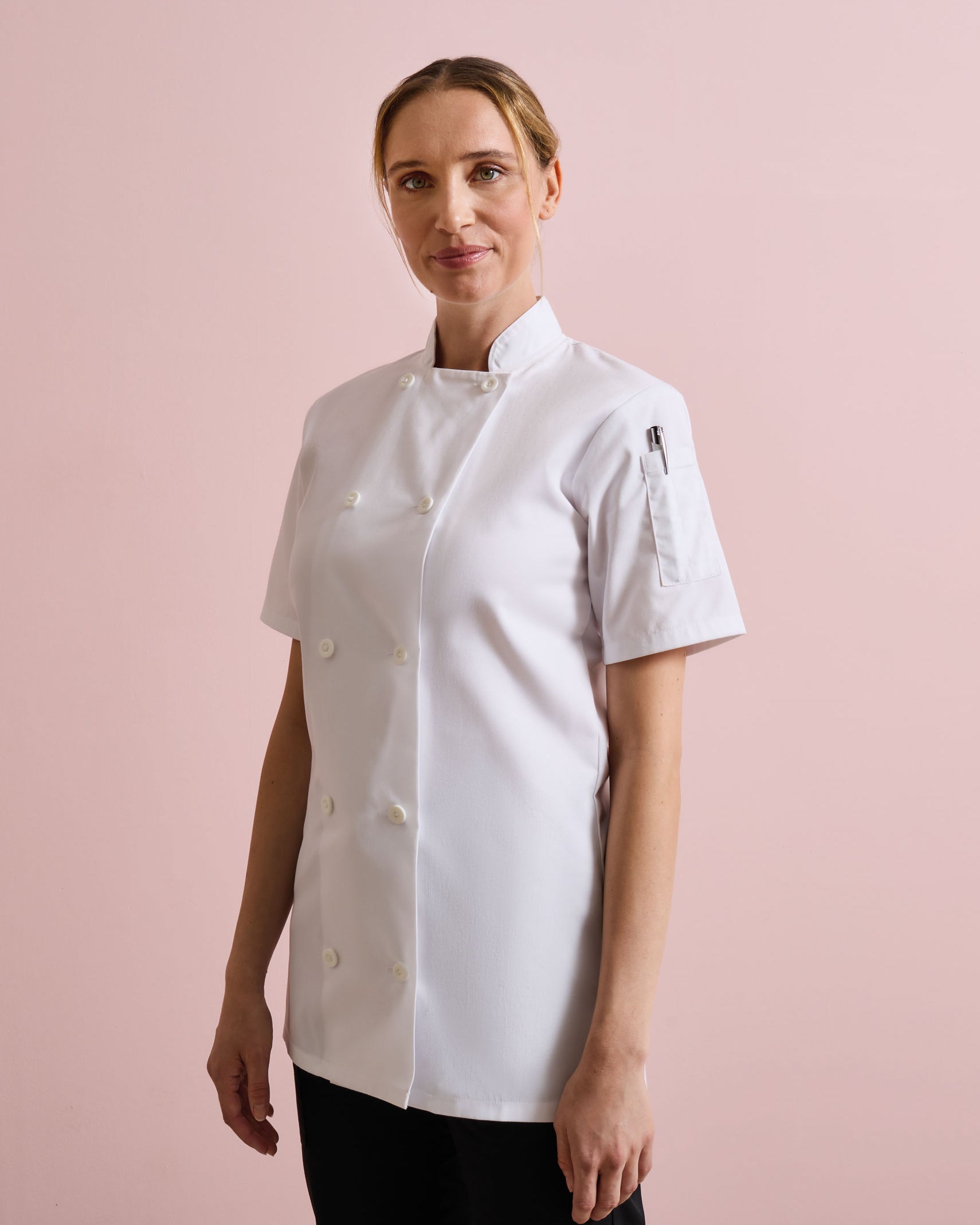 Women's Short Sleeve Chef's Jacket