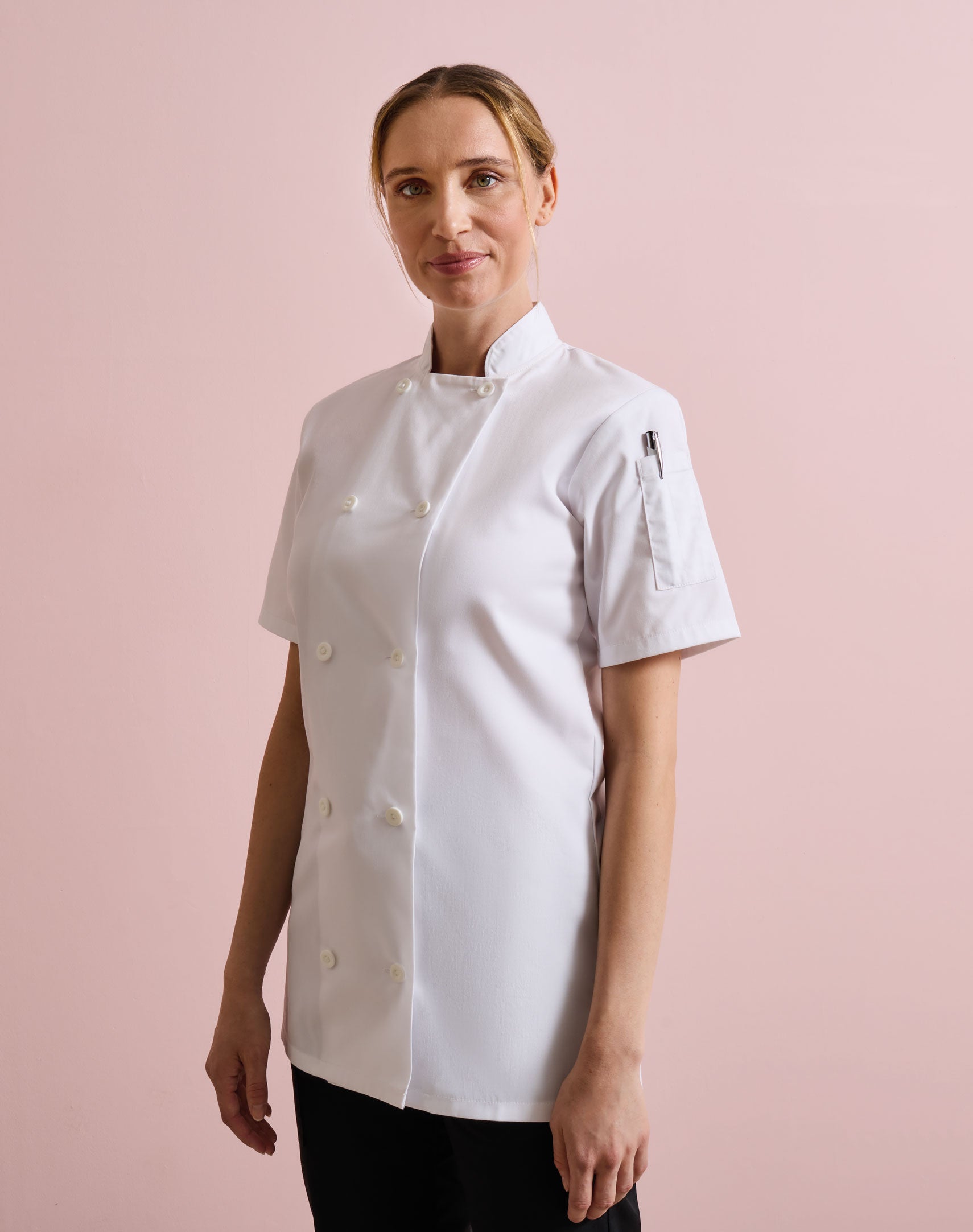 Women's Short Sleeve Chef's Jacket