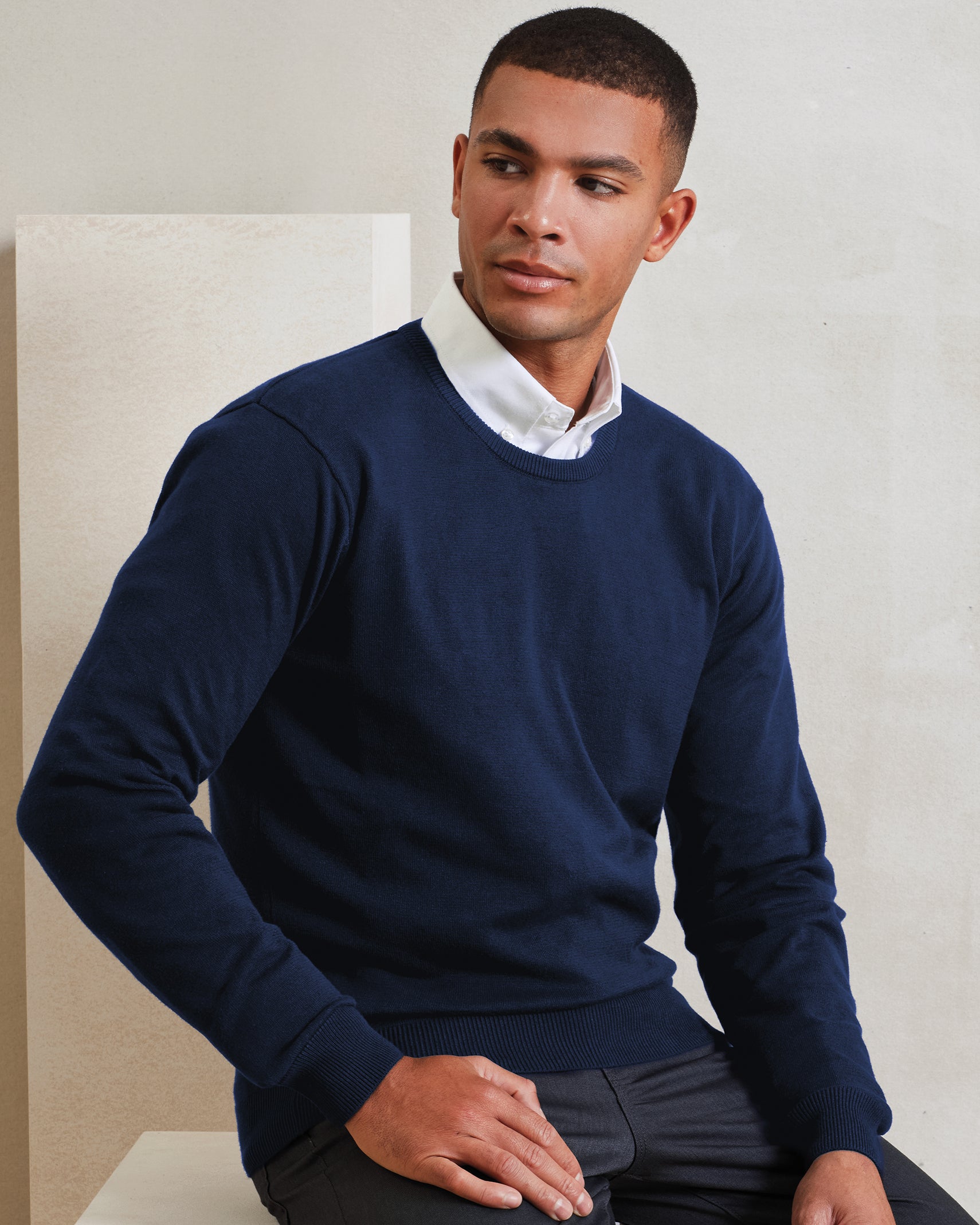 Men's Crew Neck Knitted Sweater