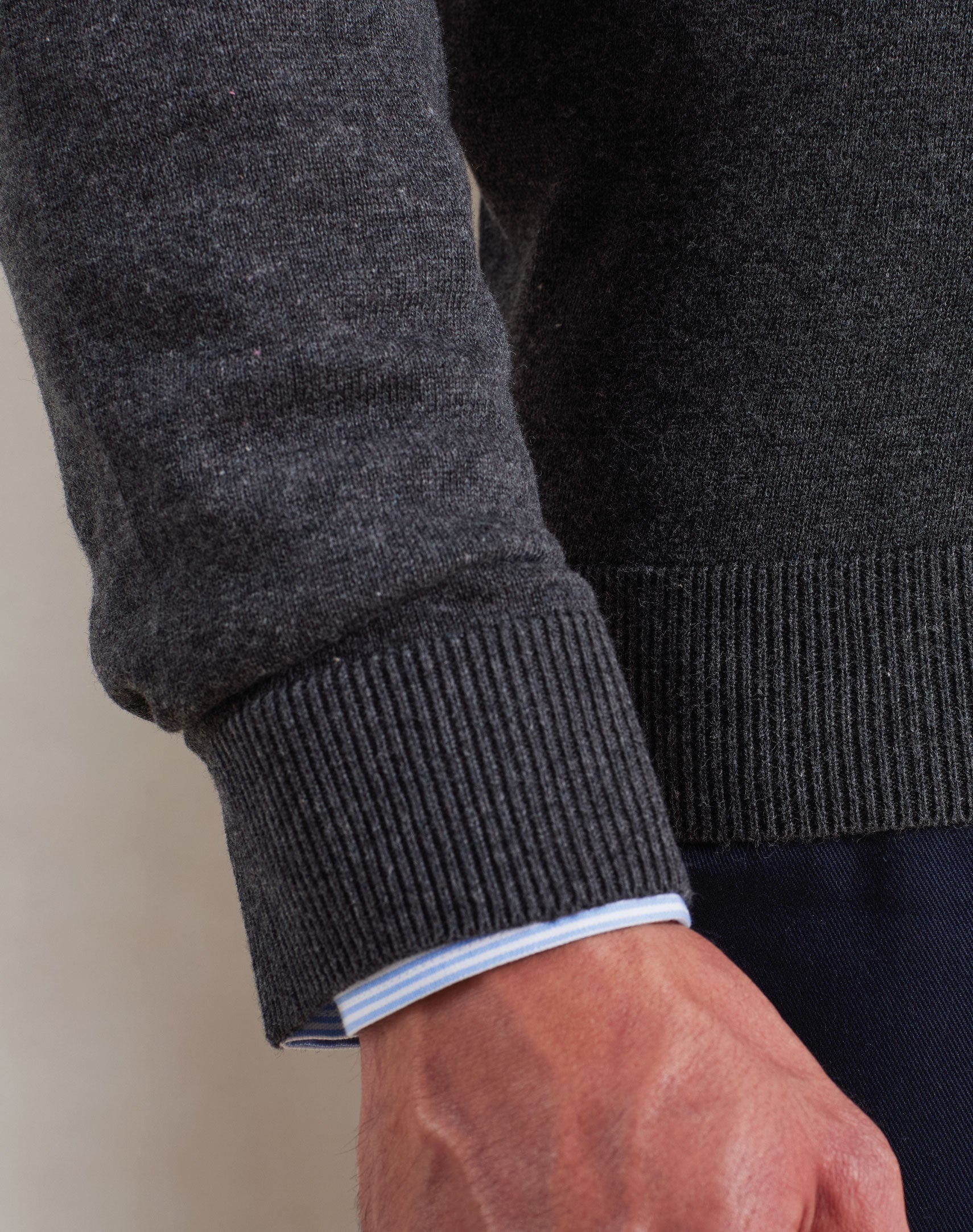 Men's Knitted V-Neck Sweater