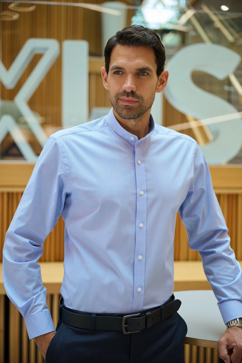 Volterra Men's Tailored Fit Grandad Shirt