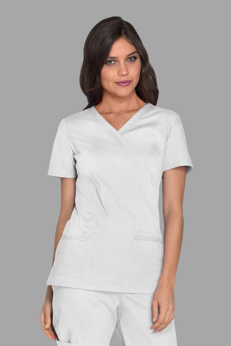 Cherokee Core Stretch Ladies Mock Wrap Top