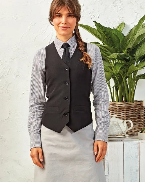 Ladies Lined Polyester Waistcoat